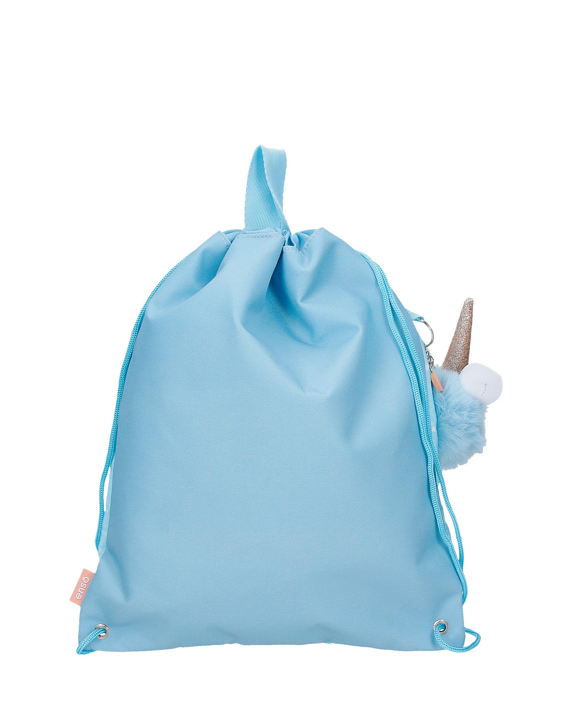 Mochila Saco Magic Summer com Fecho Frontal Azul-3
