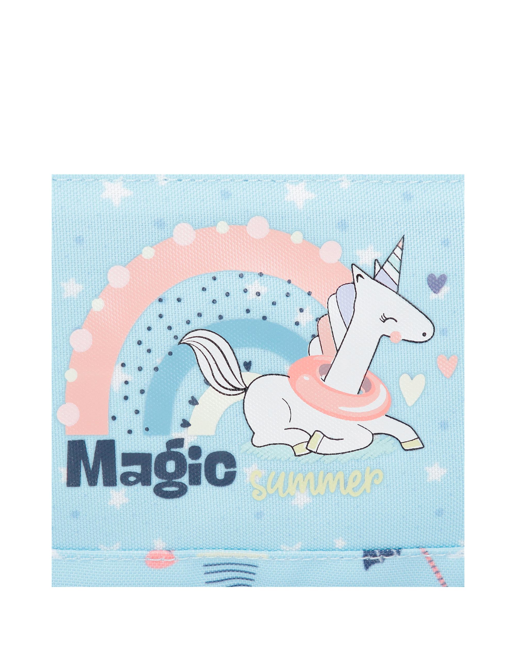 Estojo Magic Summer Triplo Compartimento Azul-5