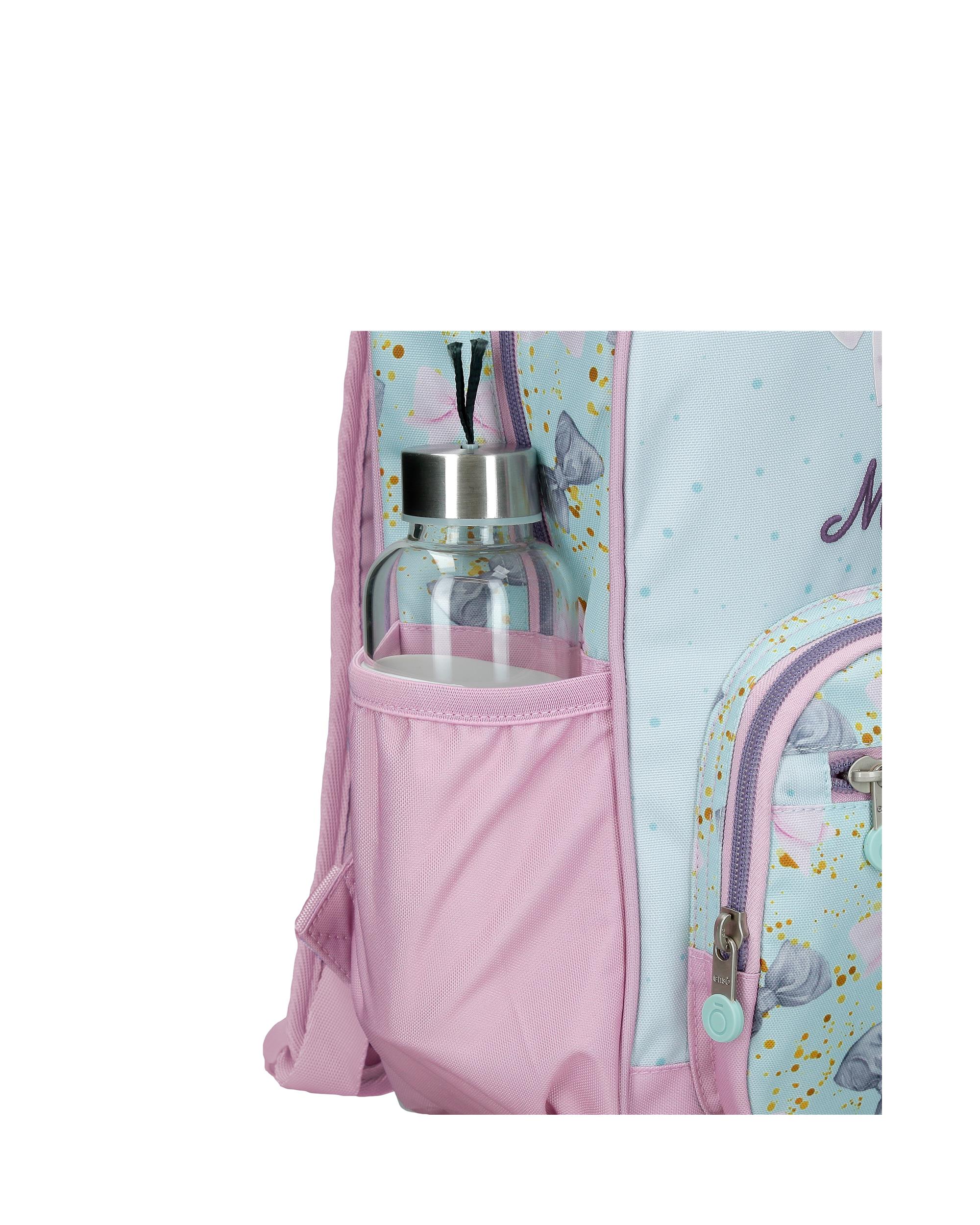 Mochila de Passeio Merci Amour de 32 Cm Adaptável com Bolsos Frontais Verde-6