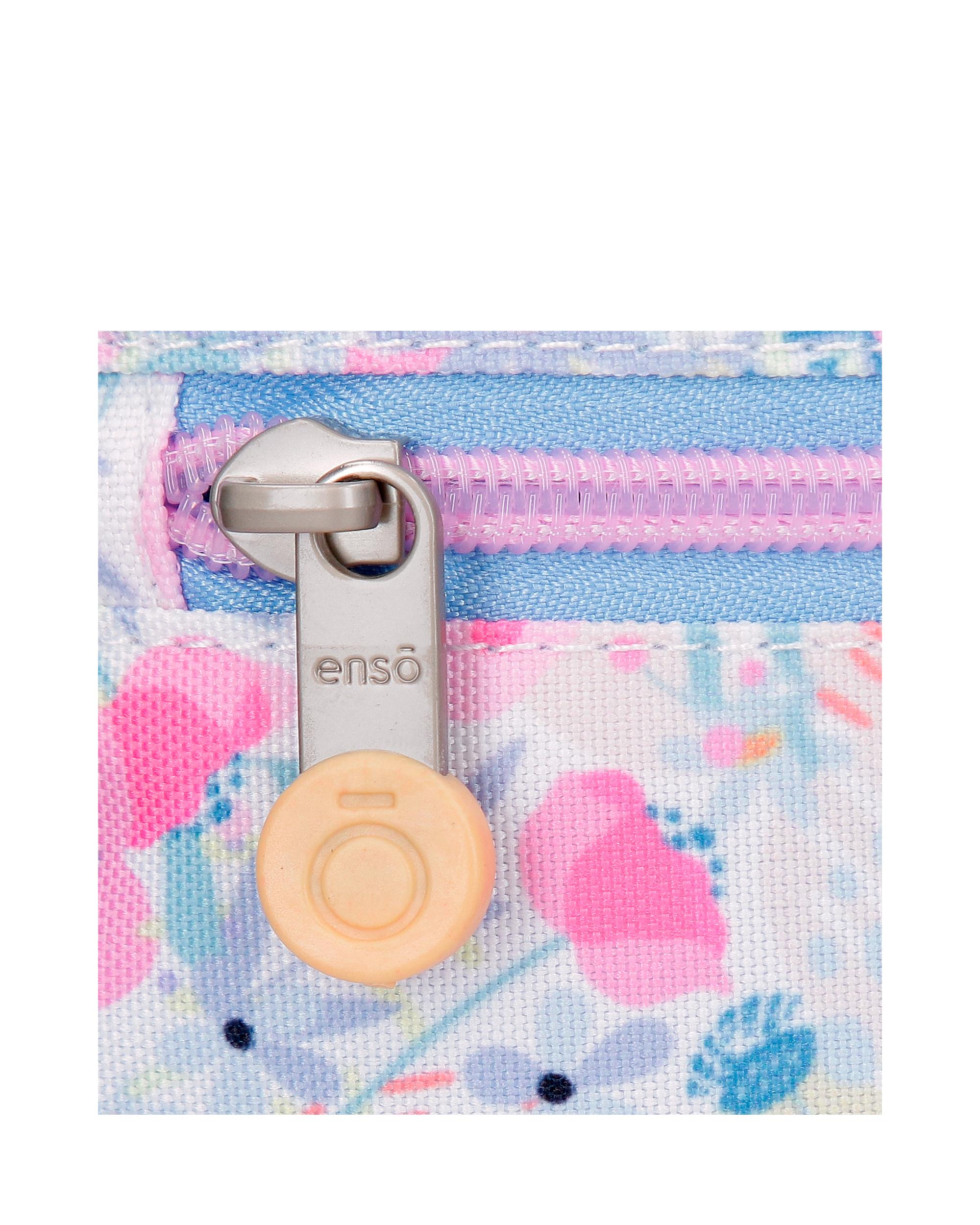 Estojo Full Of Flowers Três Compartimentos Rosa-6