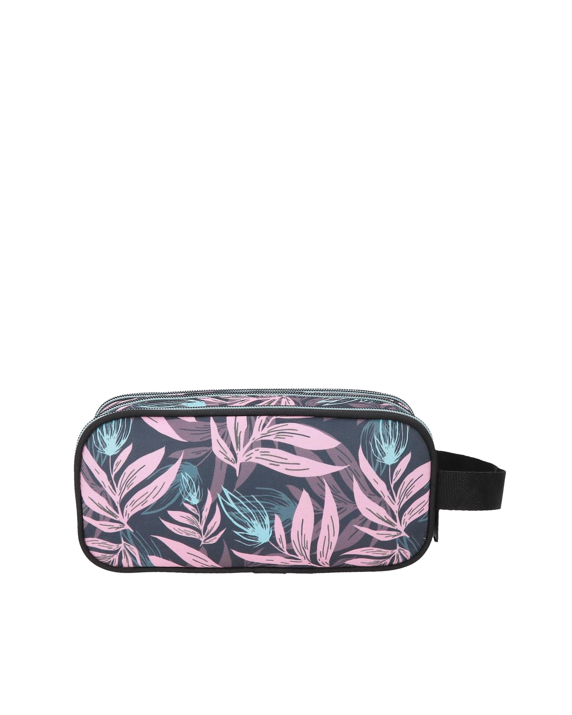Estojo Três Compartimentos Enso Fleur Folhas Multicolor-3