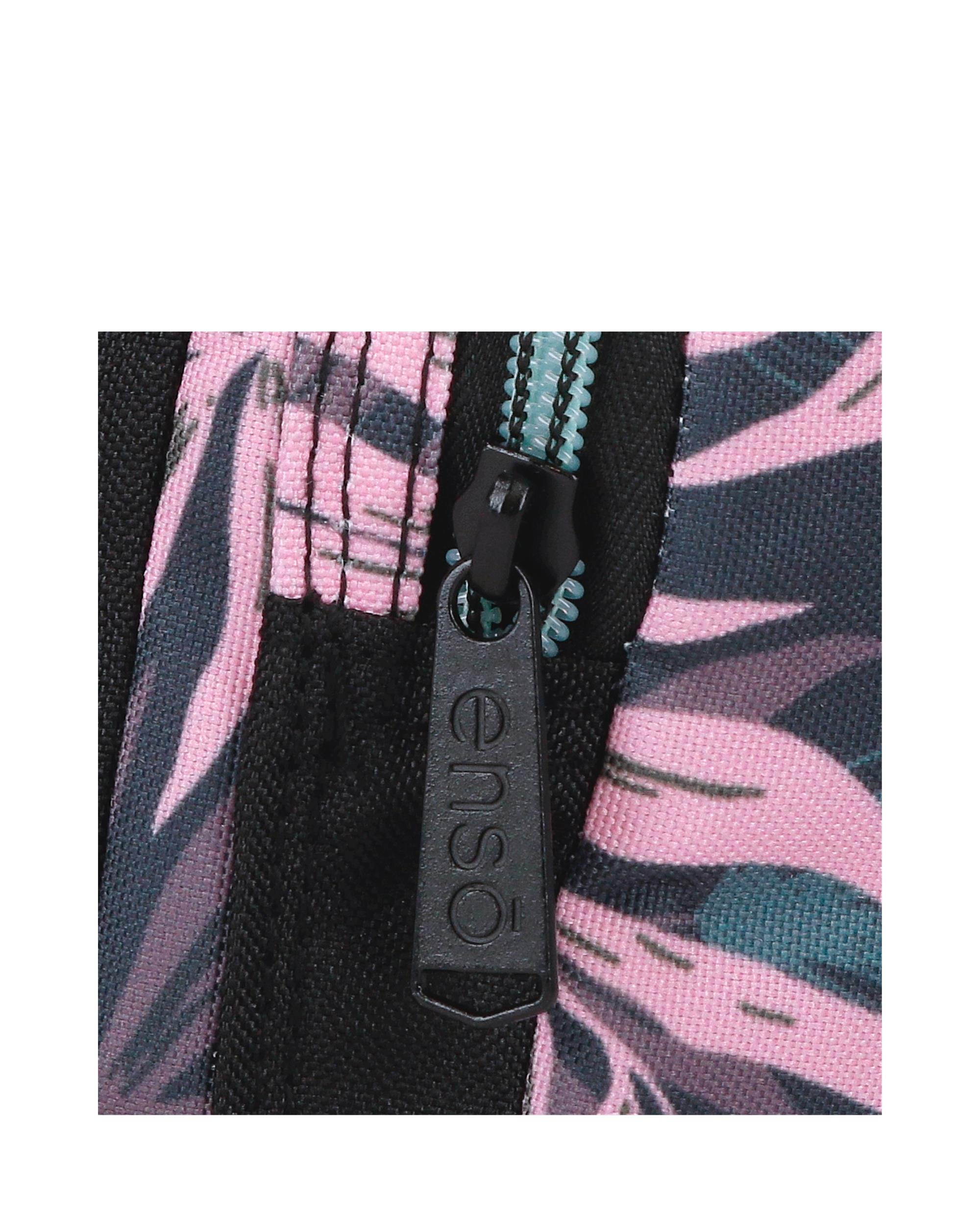 Estojo Três Compartimentos Enso Fleur Folhas Multicolor-6