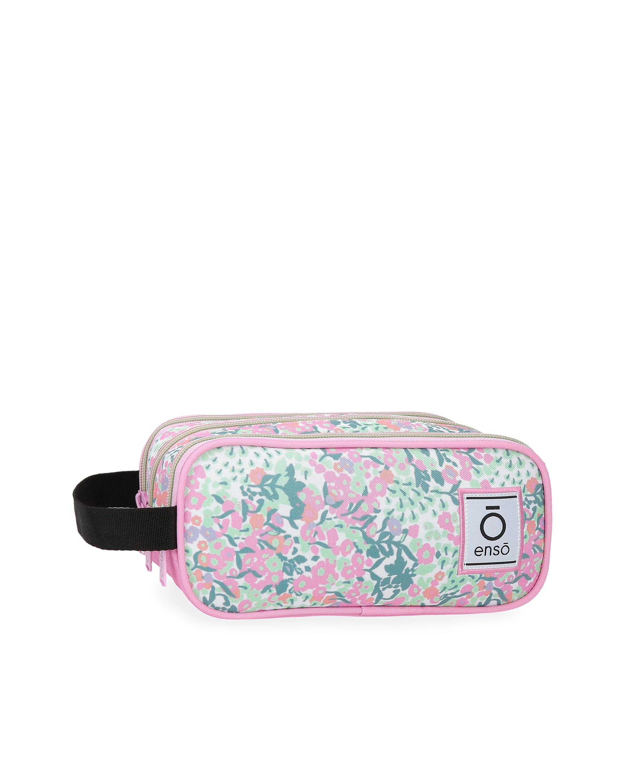 Estojo Três Compartimentos Enso Fleur Spring Multicolor-1