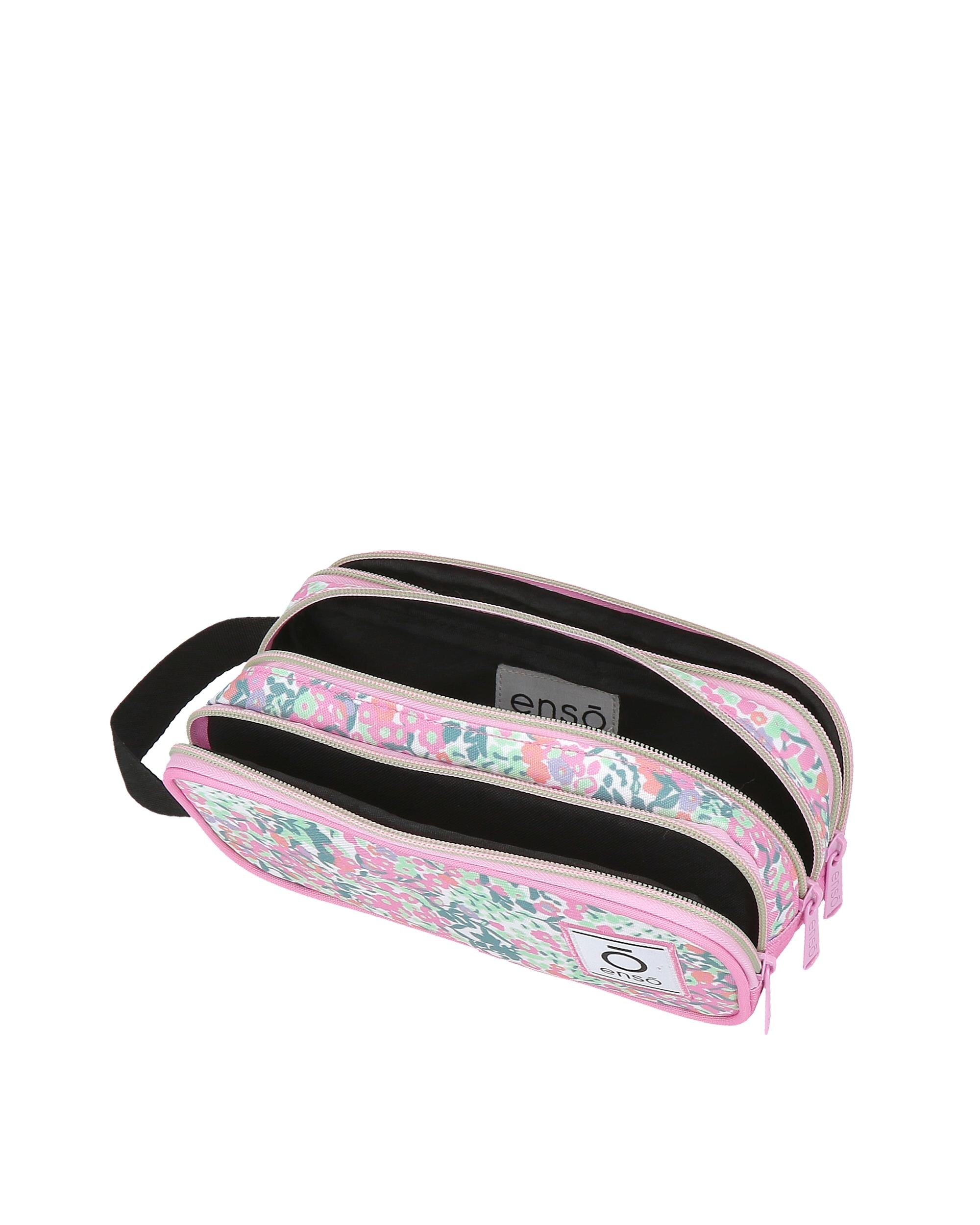 Estojo Três Compartimentos Enso Fleur Spring Multicolor-4