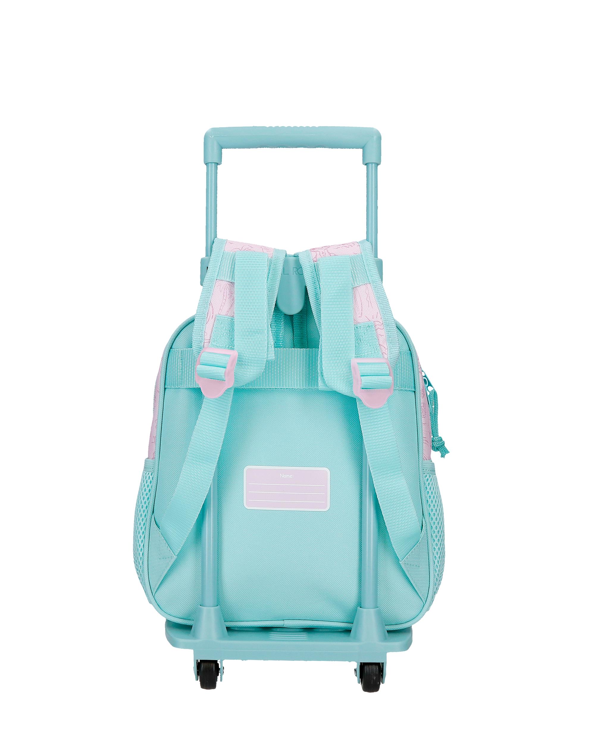 Mochila Pré-escolar Lilo & Stitch Beach & Love 25 Cm Beach & Love com Capacidade de 5,75l em Turquesa Verde Azul-3