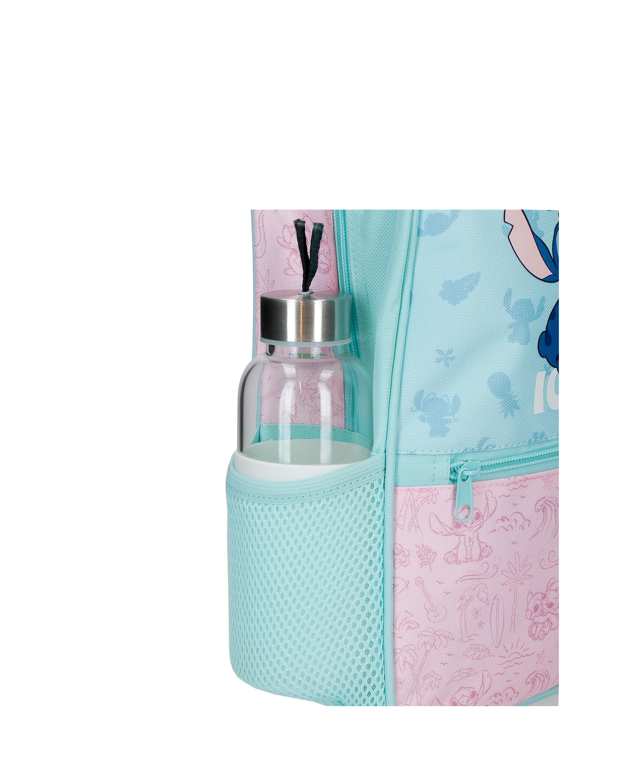 Mochila Pré-escolar Lilo & Stitch Beach & Love 25 Cm Beach & Love com Capacidade de 5,75l em Turquesa Verde Azul-6