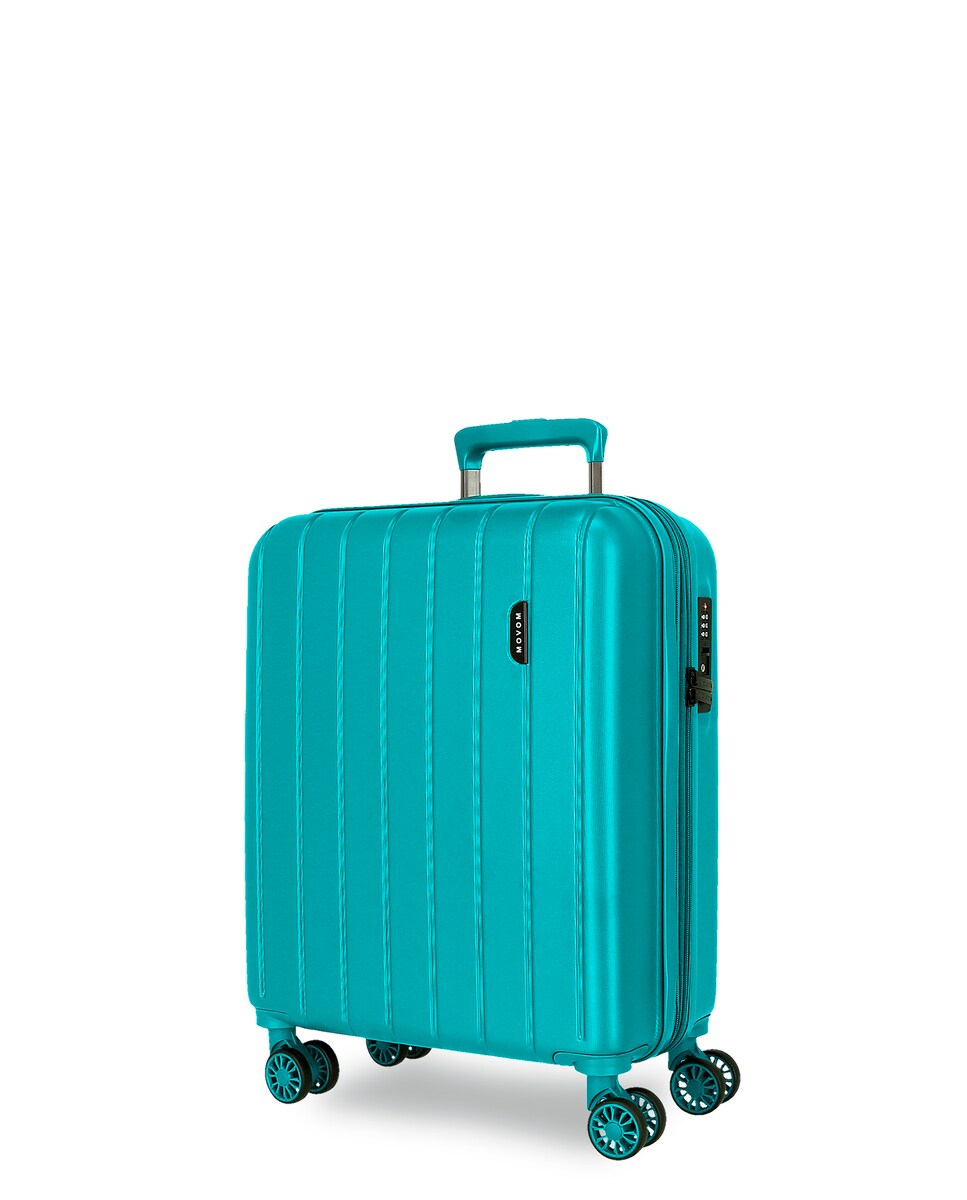 Mala de Cabine Expandível Wood Rígida com Capacidade Até 43L Turquesa-1