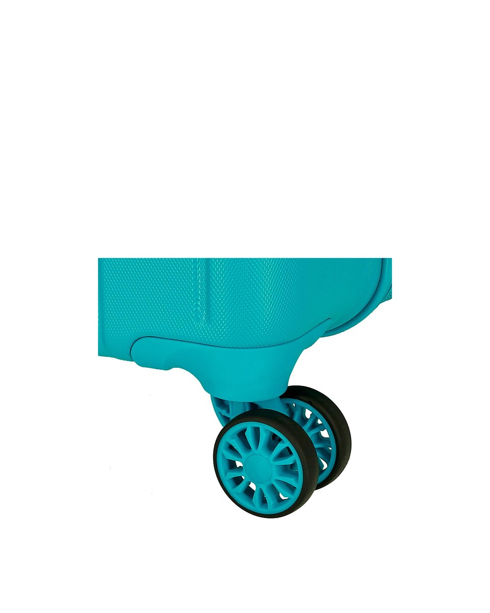 Mala de Cabine Expandível Wood Rígida com Capacidade Até 43L Turquesa-4