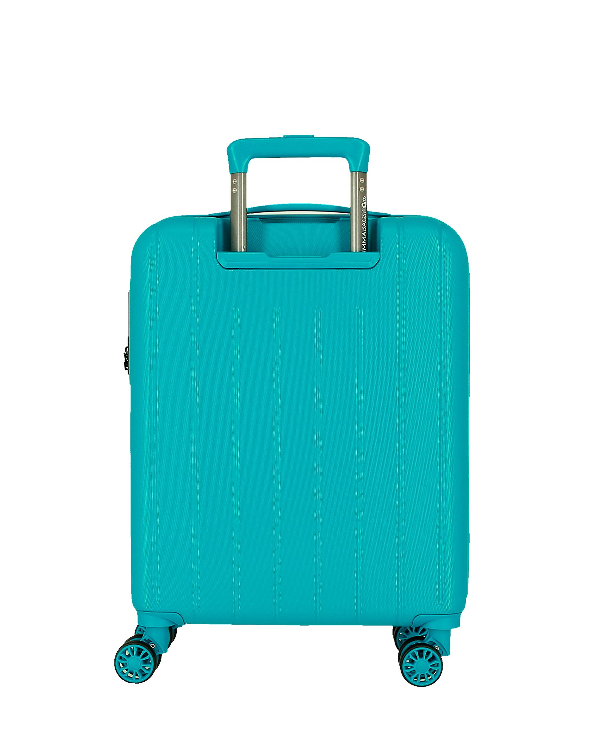Mala de Cabine 55 Cm Movom Wood Abs com Capacidade de 37l em Turquesa Verde Azul-3