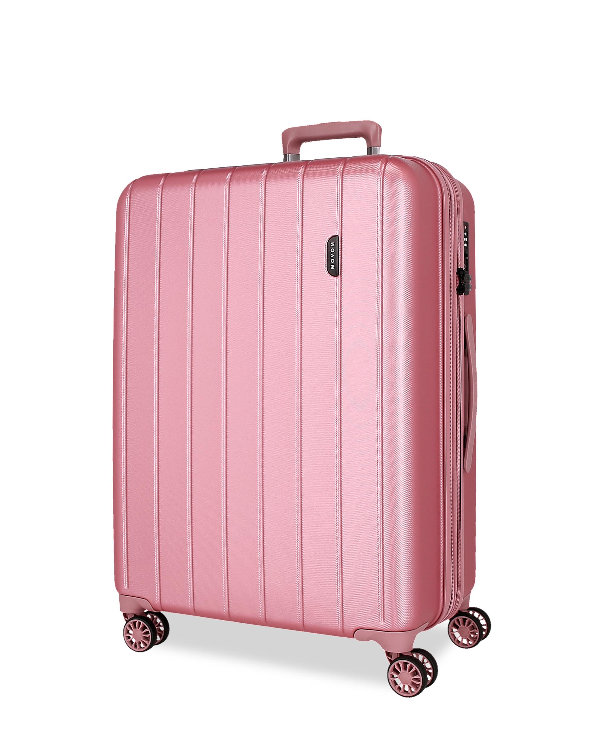 Imagem 0 de Mala Média 68 Cm Expansível Movom Wood Abs com Capacidade de 72l em Rosa