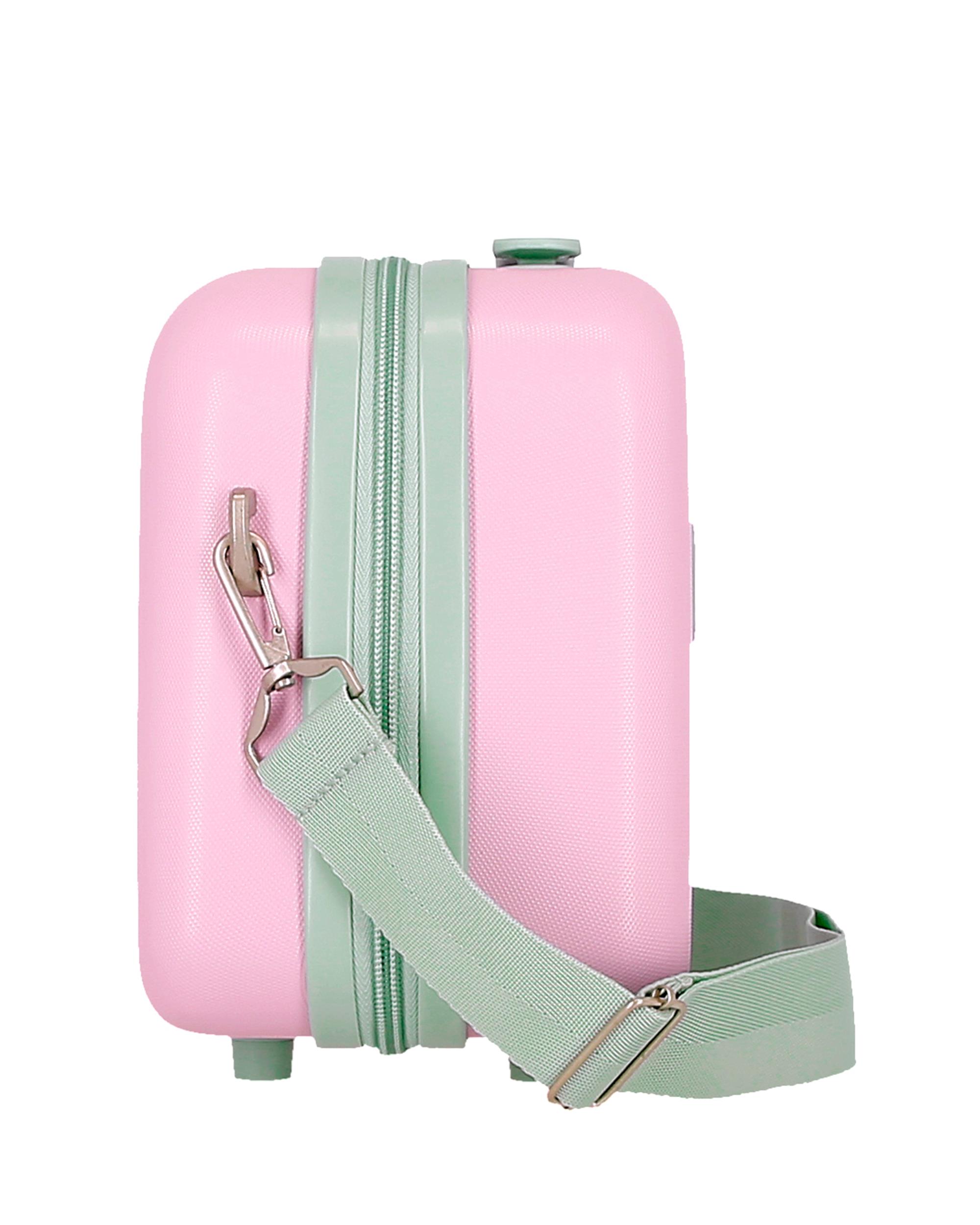 Necessaire Abs Adaptável Disney Mickey Crazy Trip com Capacidade de 9l em Rosa Rosa / Verde-4