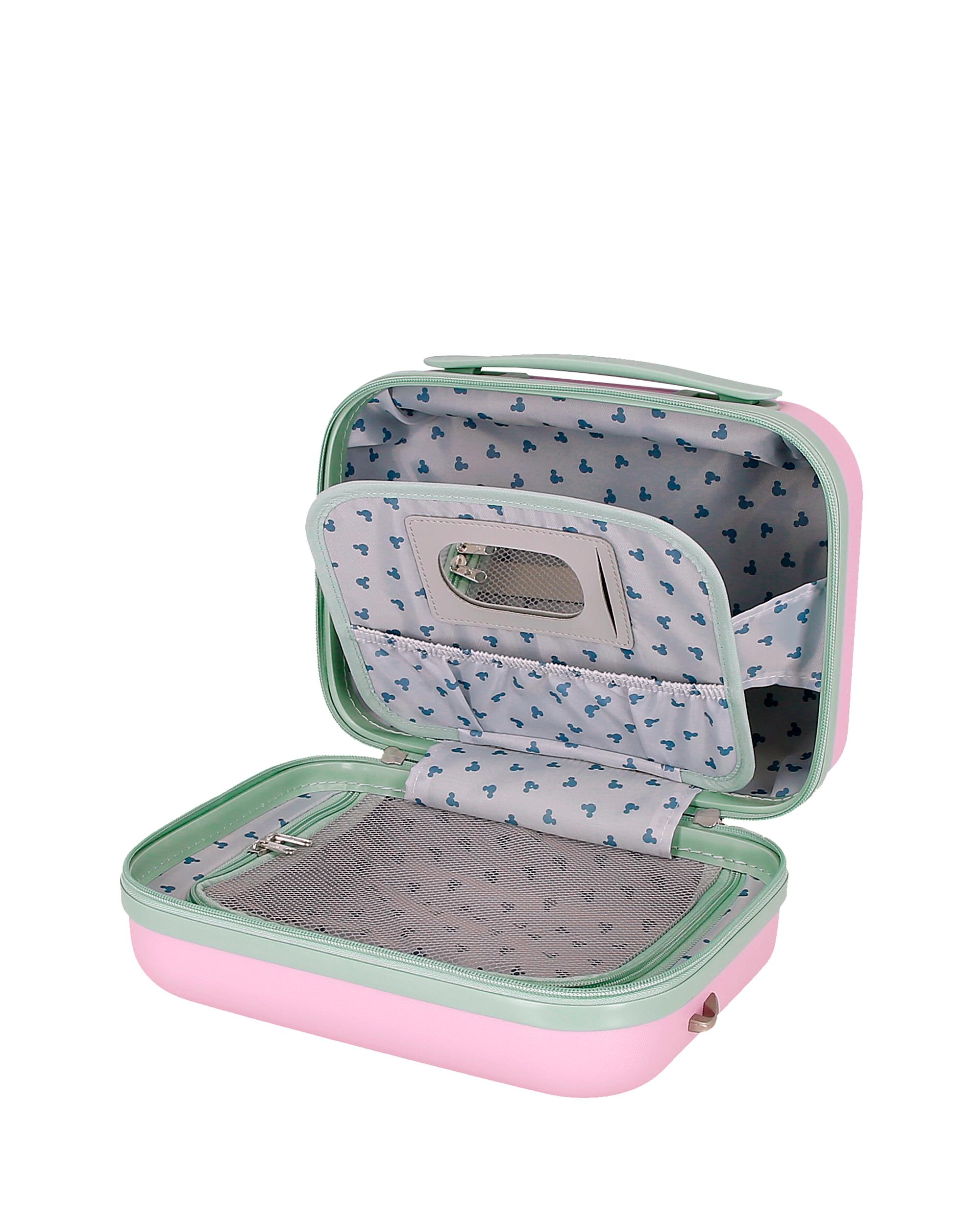 Necessaire Abs Adaptável Disney Mickey Crazy Trip com Capacidade de 9l em Rosa Rosa / Verde-5