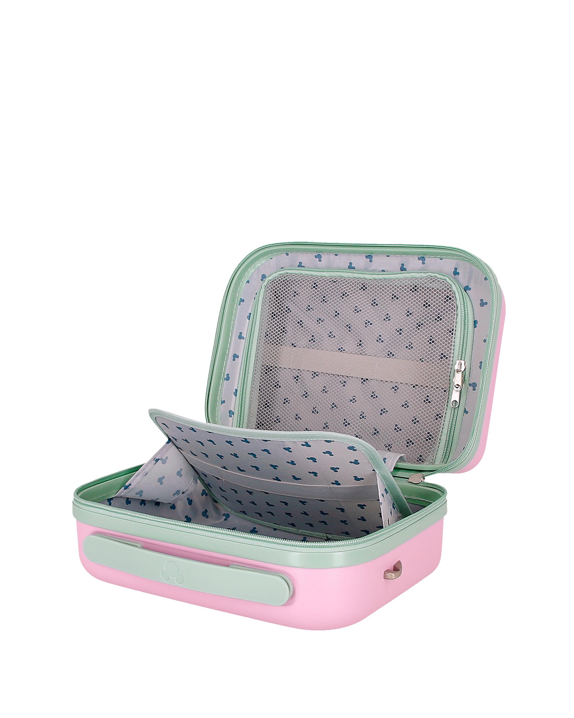 Necessaire Abs Adaptável Disney Mickey Crazy Trip com Capacidade de 9l em Rosa Rosa / Verde-6