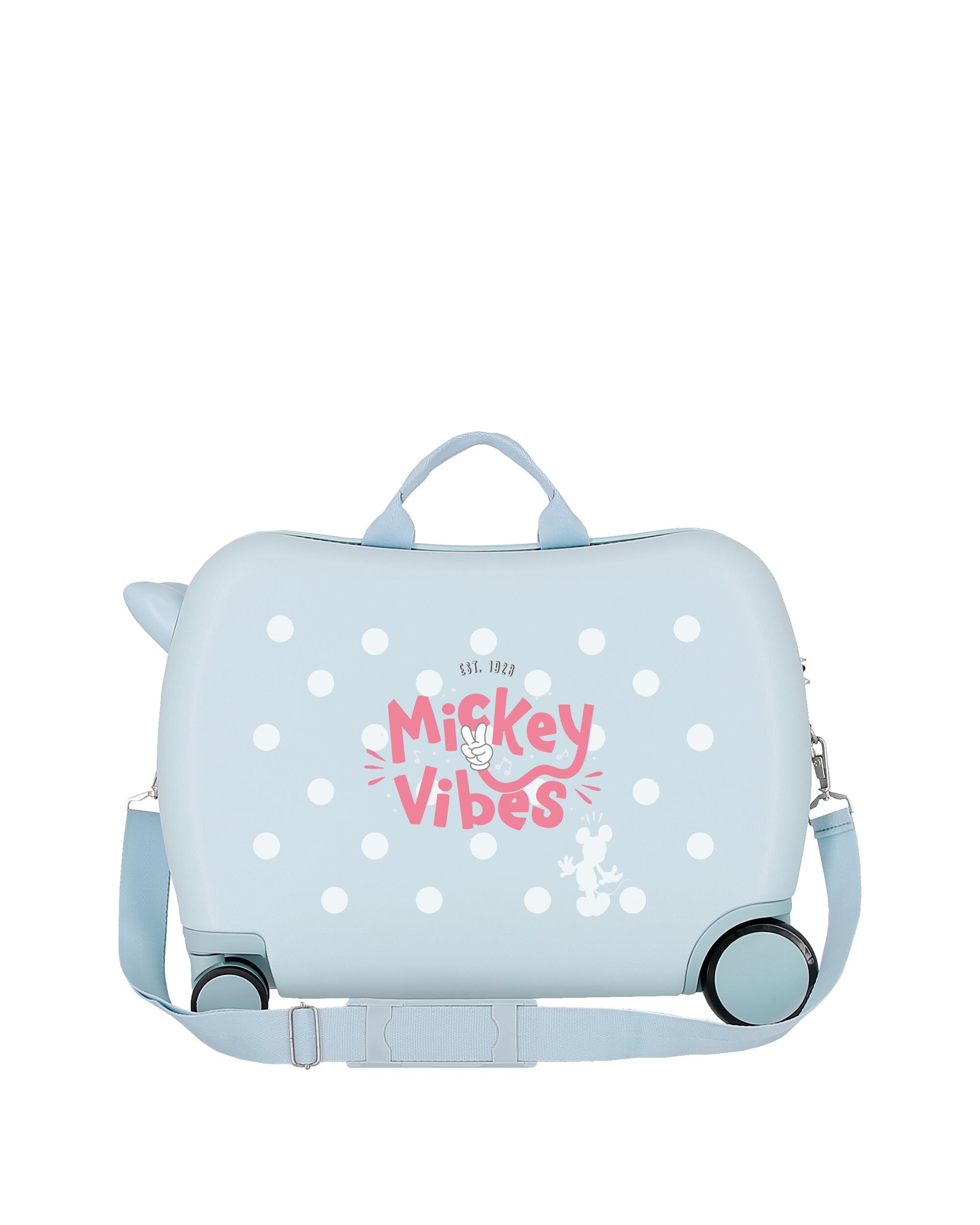 Mala Infantil Mickey Vibes Rígida com Capacidade de 38l Azul-claro-3