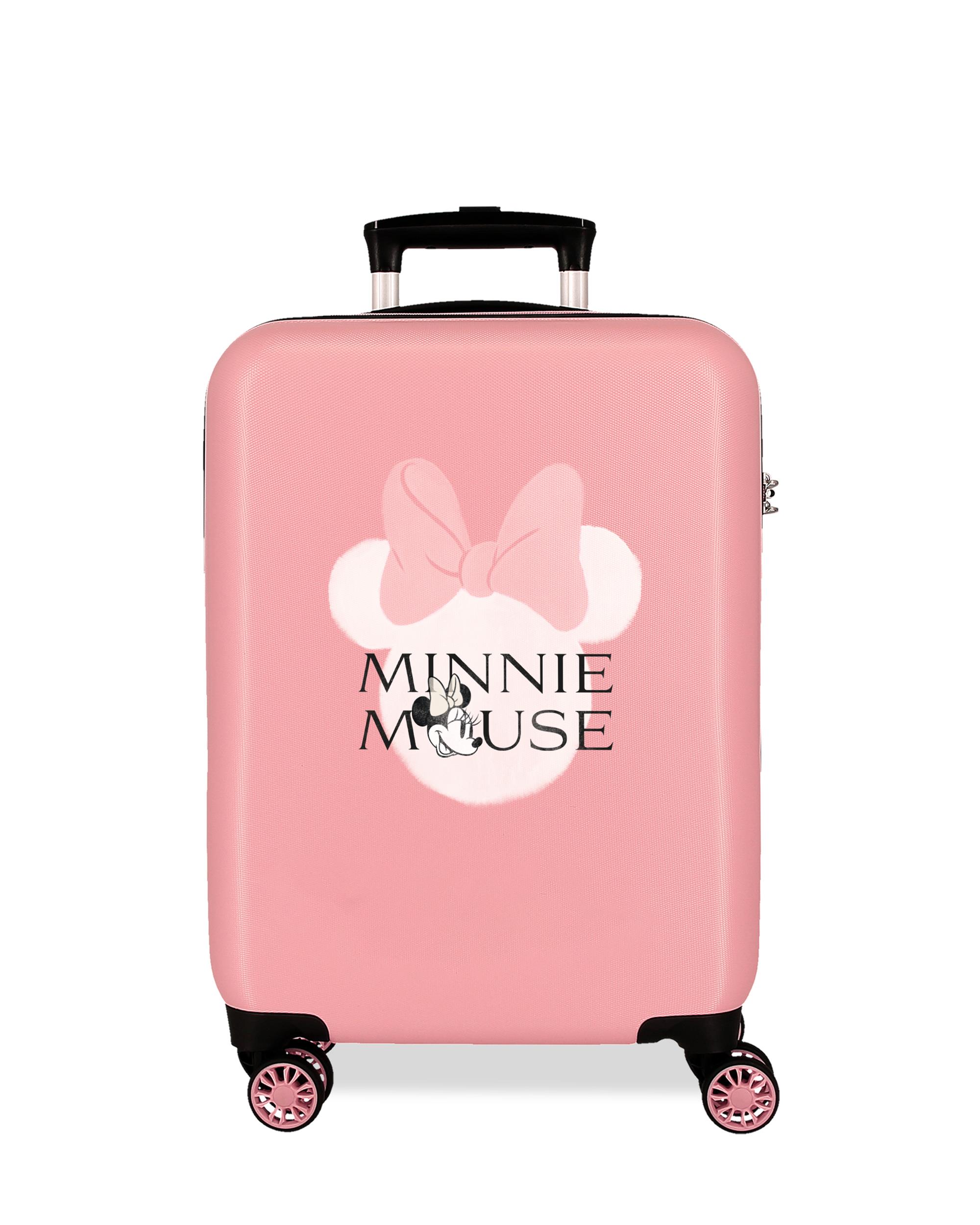 Mala de Cabine Minnie Heads Rígida com Capacidade de 35l Rosa-1