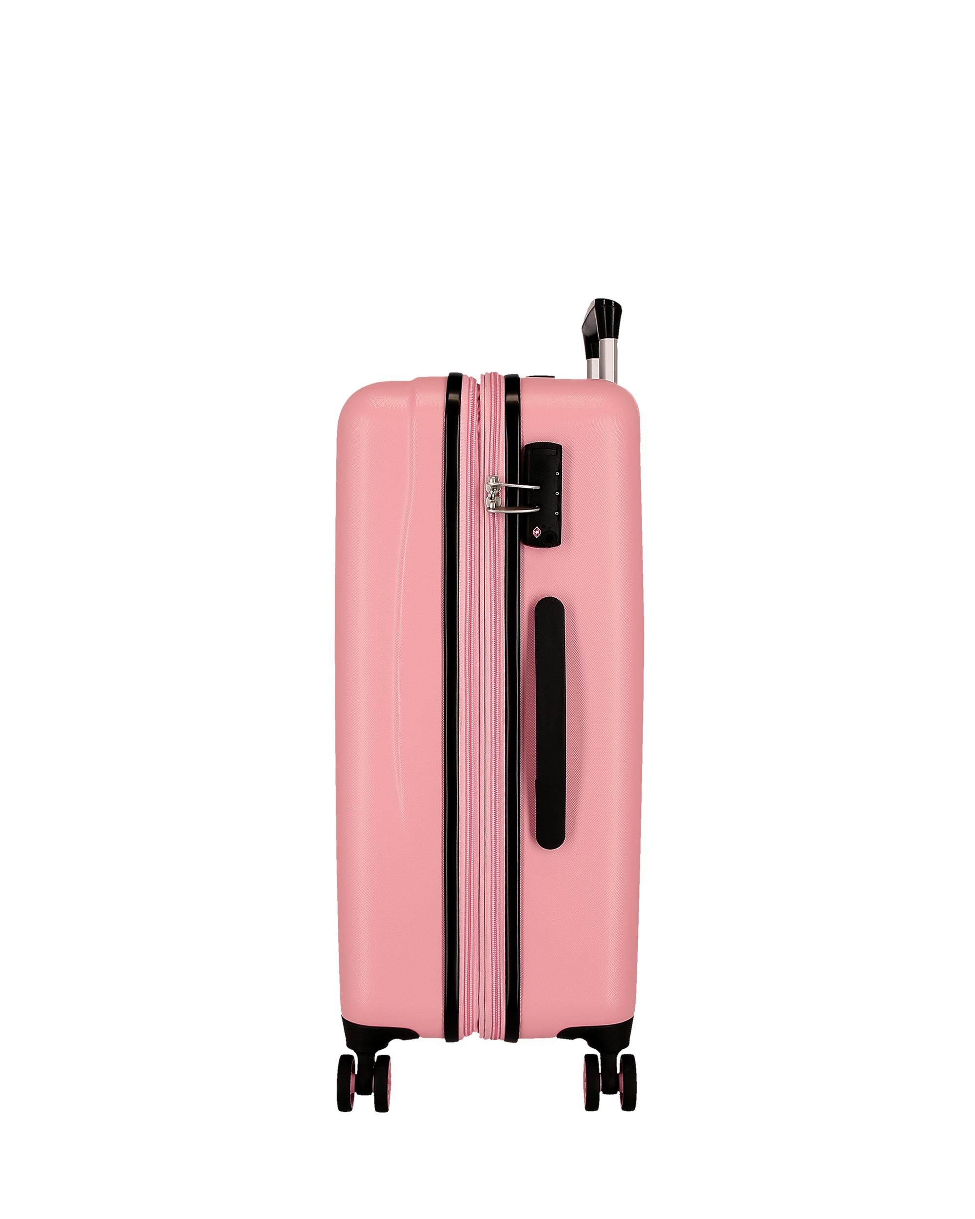 Mala Média Minnie Heads Rígida com Capacidade de 56l em Nude Rosa-2
