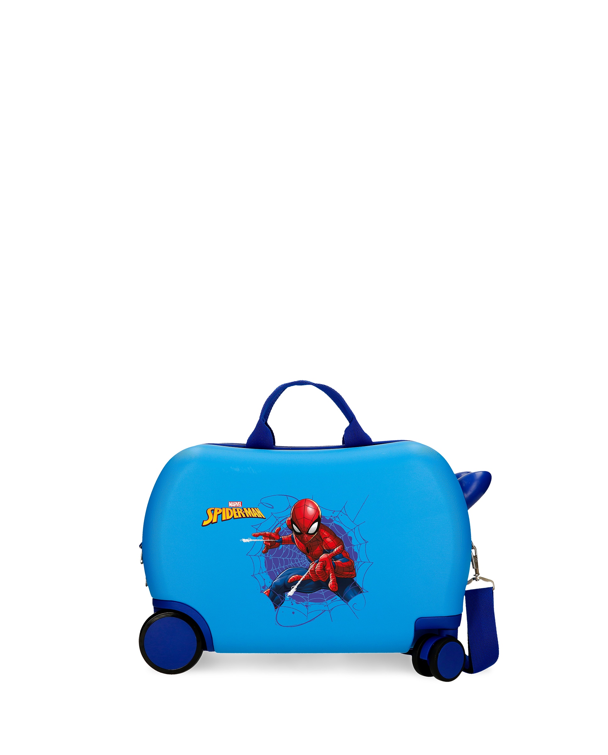 Mala Infantil 2 Rodas Multidirecionais Spiderman Action com Capacidade de 28l Azul-claro-1
