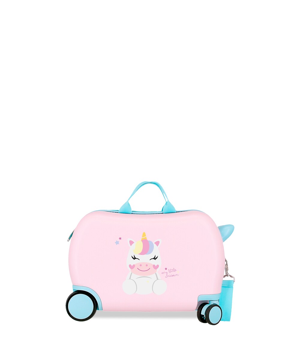 Mala Infantil 2 Rodas Multidirecionais Movom Happy Pets Little Teddy com Capacidade de 28l Rosa-1