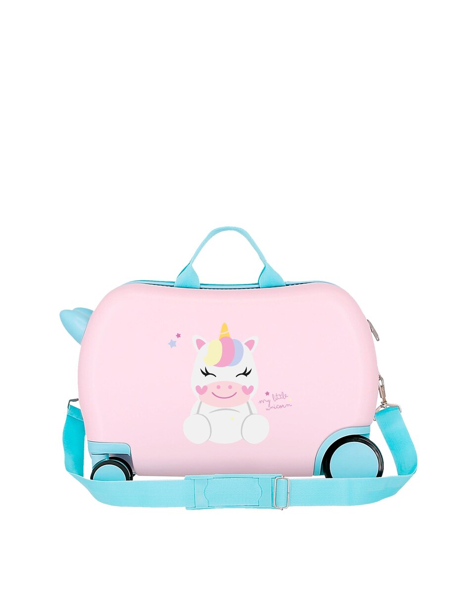 Mala Infantil 2 Rodas Multidirecionais Movom Happy Pets Little Teddy com Capacidade de 28l Rosa-3