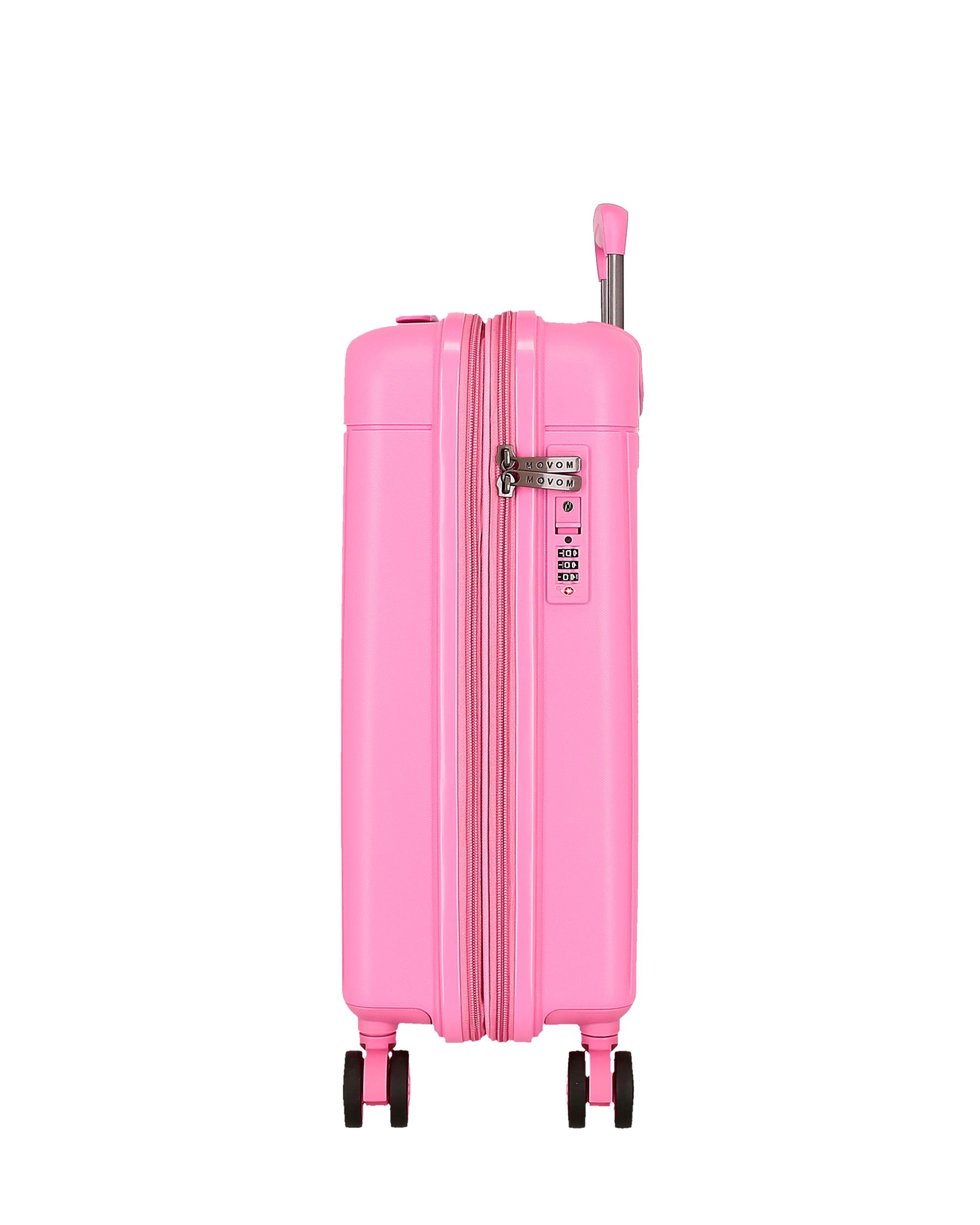 Mala de Cabine Movom New Trendy Expansível com Capacidade de 37l em Preto Rosa-2