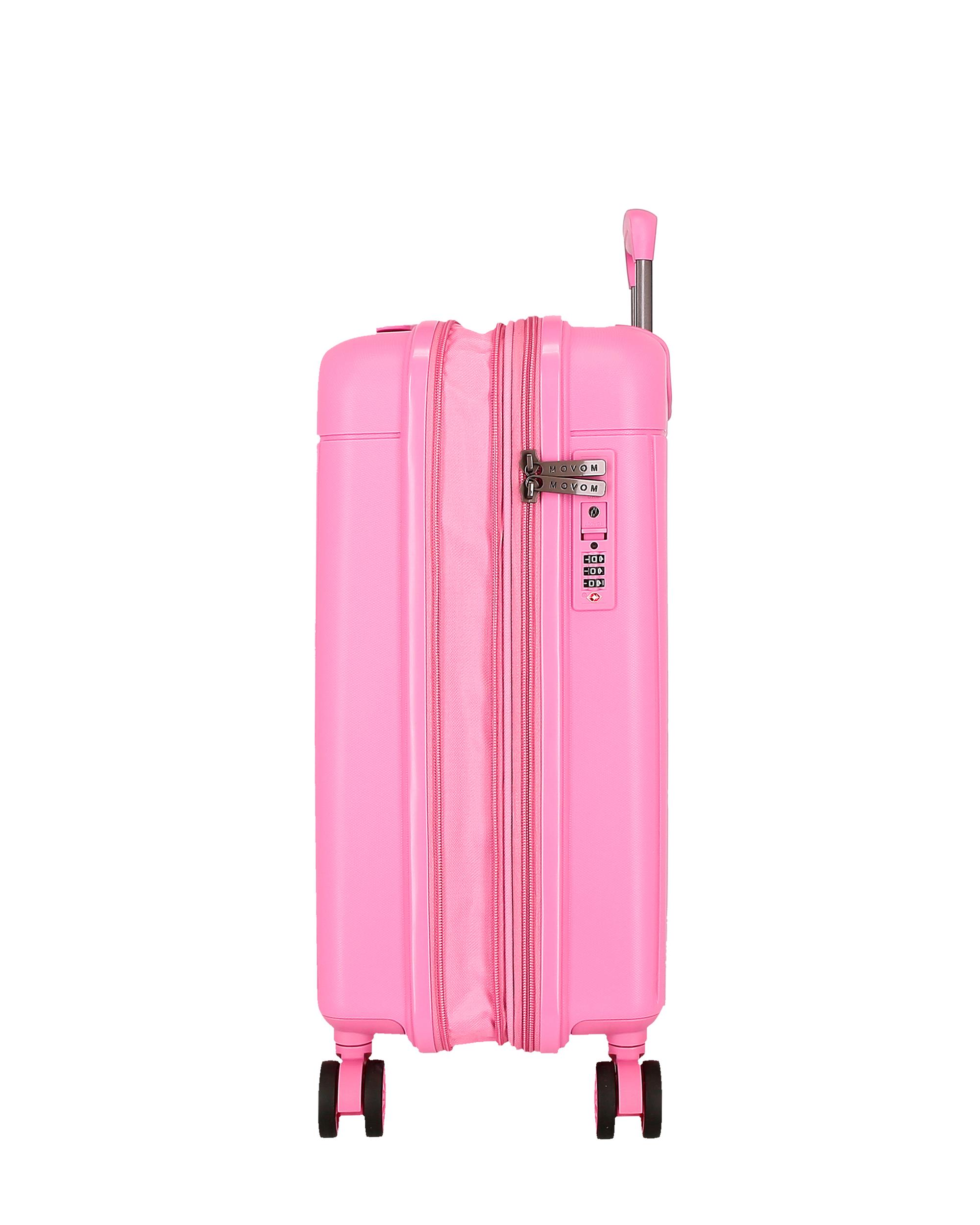 Mala de Cabine Movom New Trendy Expansível com Capacidade de 37l em Preto Rosa-6