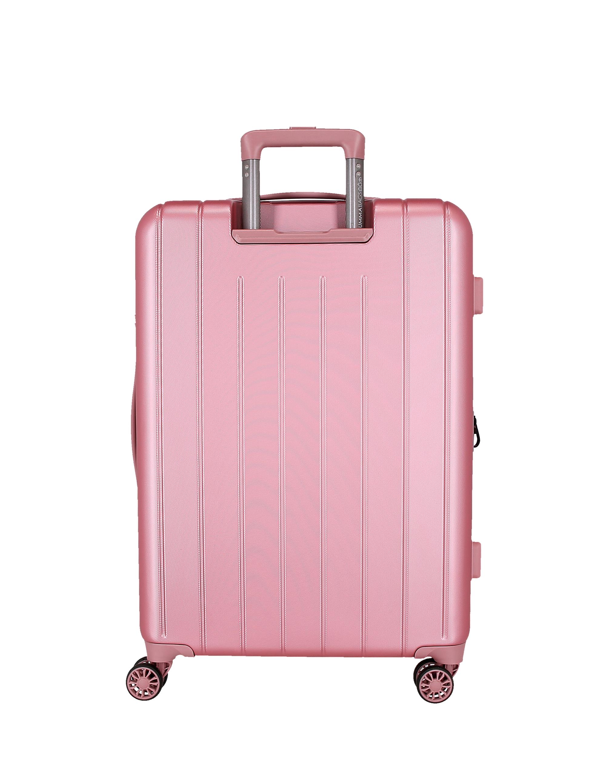 Mala Grande 78 Cm Expansível Movom Wood Abs com Capacidade de 108l Prateado Rosa-3