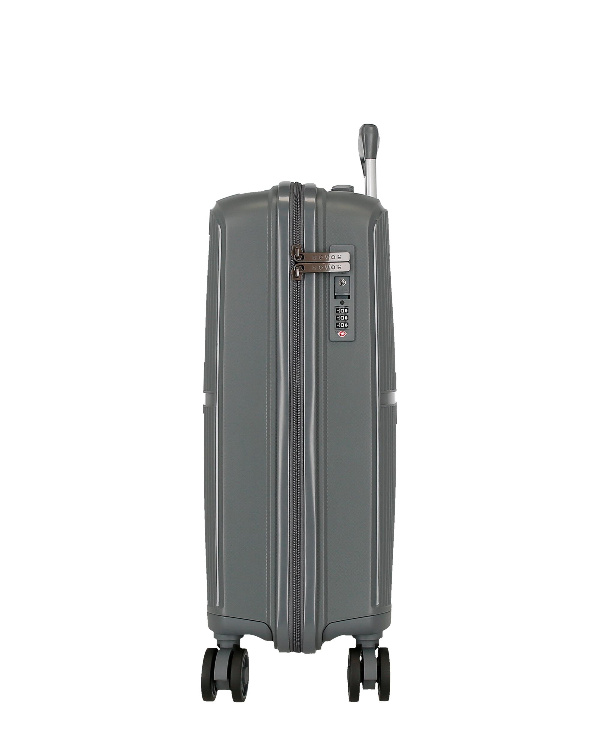 Conjunto de Malas (cabine, Média e Grande) Movom Moon com Capacidade de 219l em Verde Cinzento-2