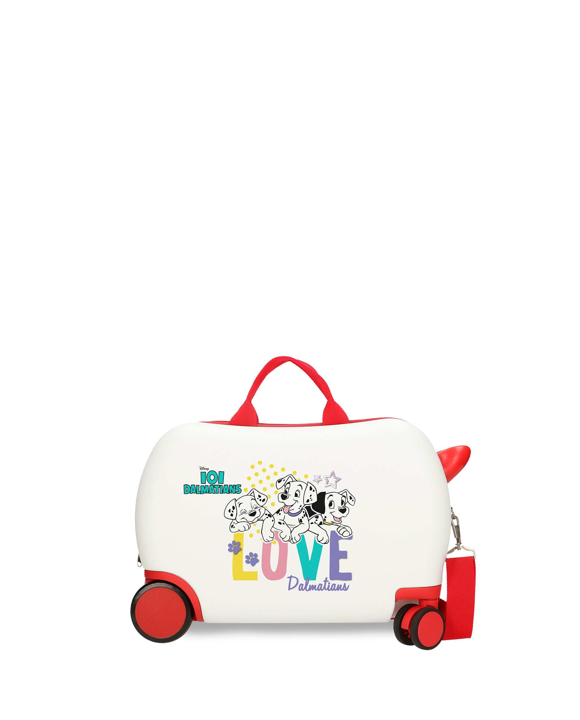 Mala Infantil 2 Rodas Multidirecionais 101 Dálmatas com Capacidade de 28l Branco-1