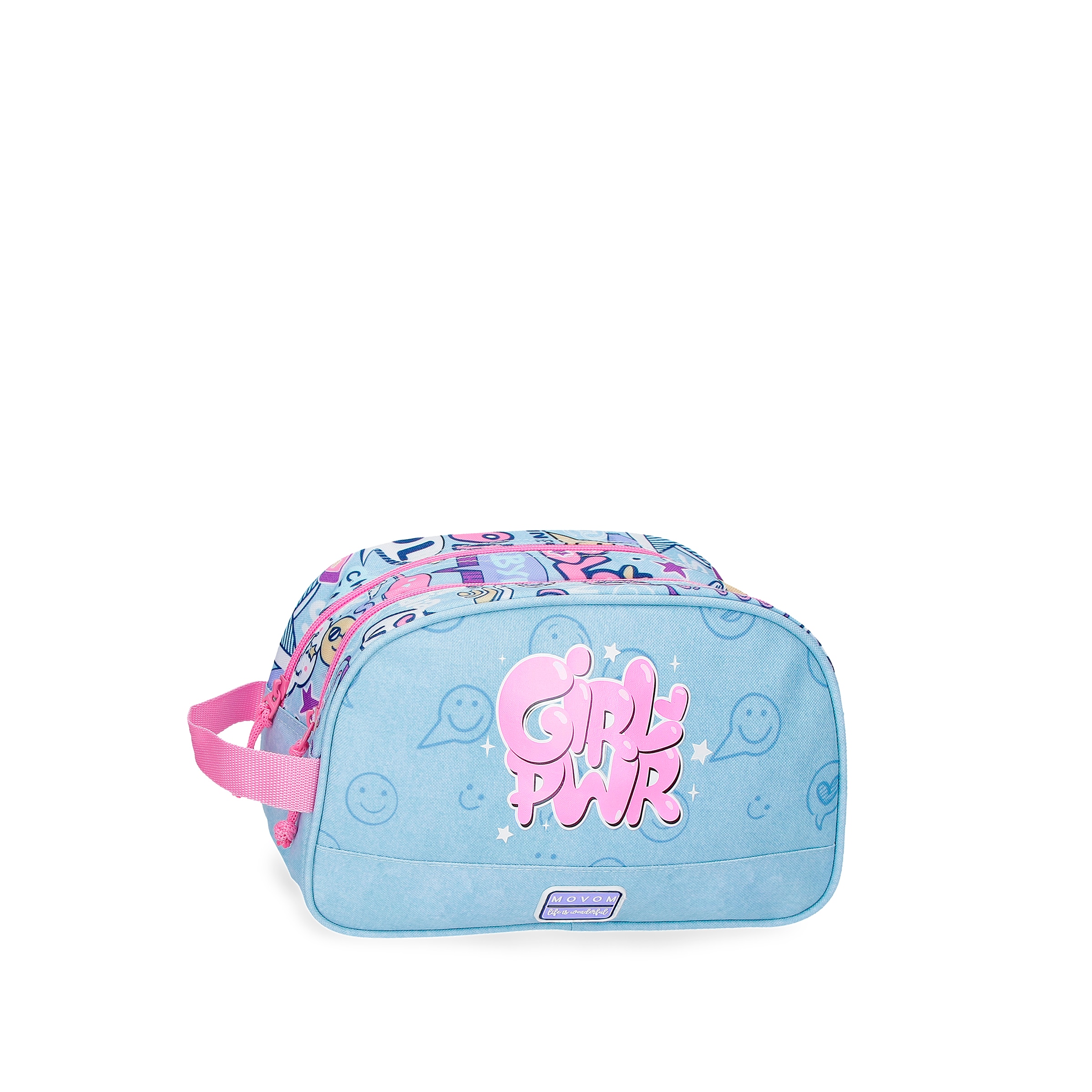 Imagem 0 de Necessaire Movom Power Girl com Dois Compartimentos e Alça Lateral