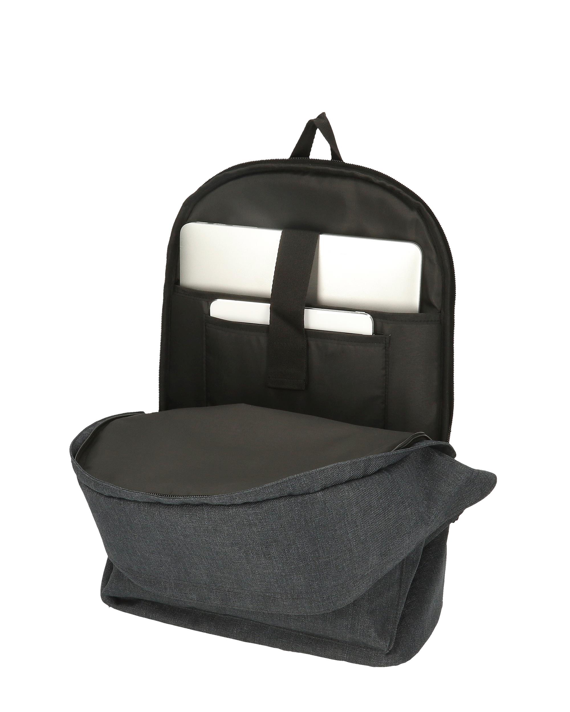 Mochila Porta-computador Pepe Jeans Aris Evergreen de Dois Compartimentos Adaptável a Carrinho Cinzento-4