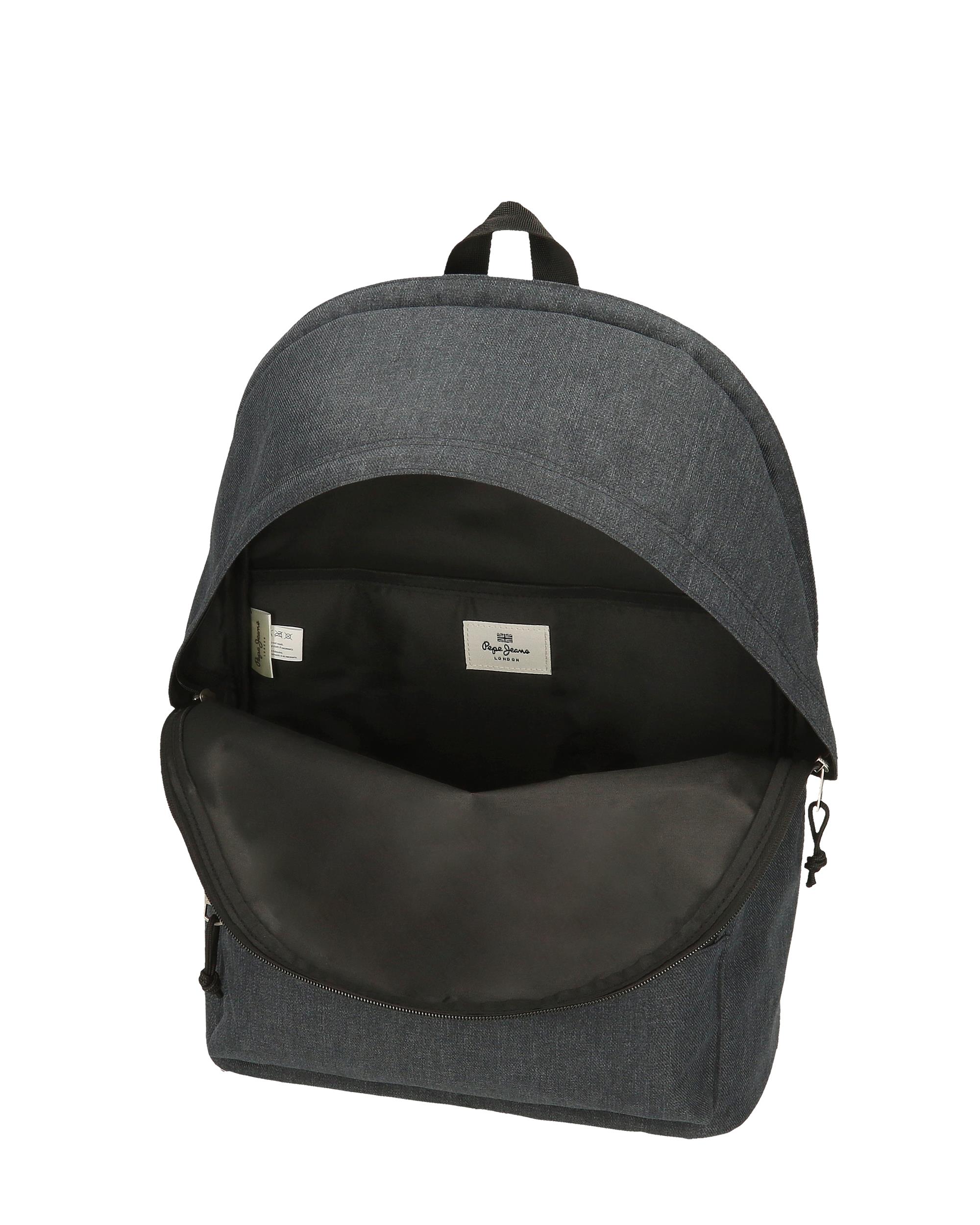 Mochila Porta-computador Pepe Jeans Aris Evergreen de Dois Compartimentos Adaptável a Carrinho Cinzento-5