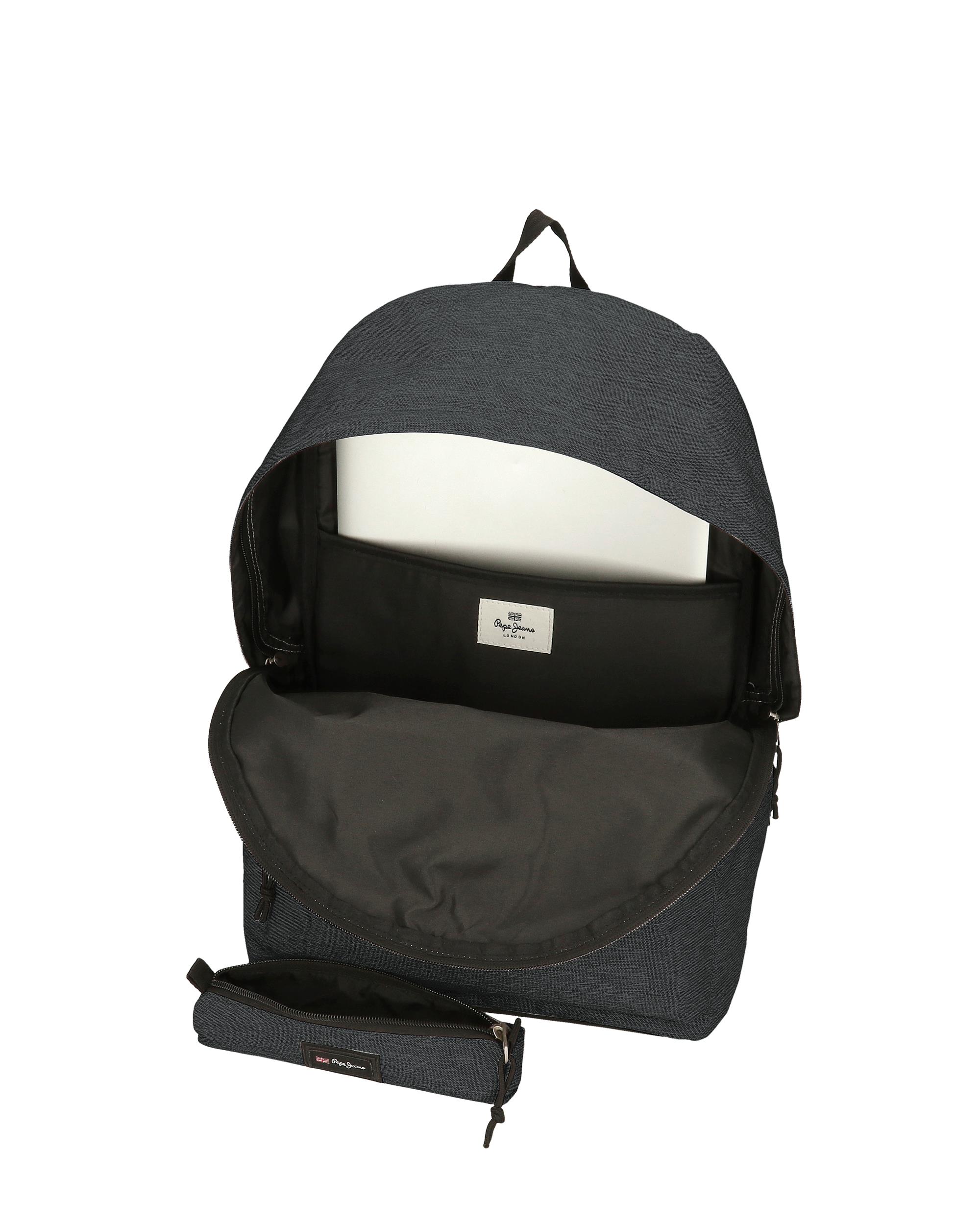 Mochila Portaordenador + Estojo Escolar Pepe Jeans Aris Evergreen Denim-4