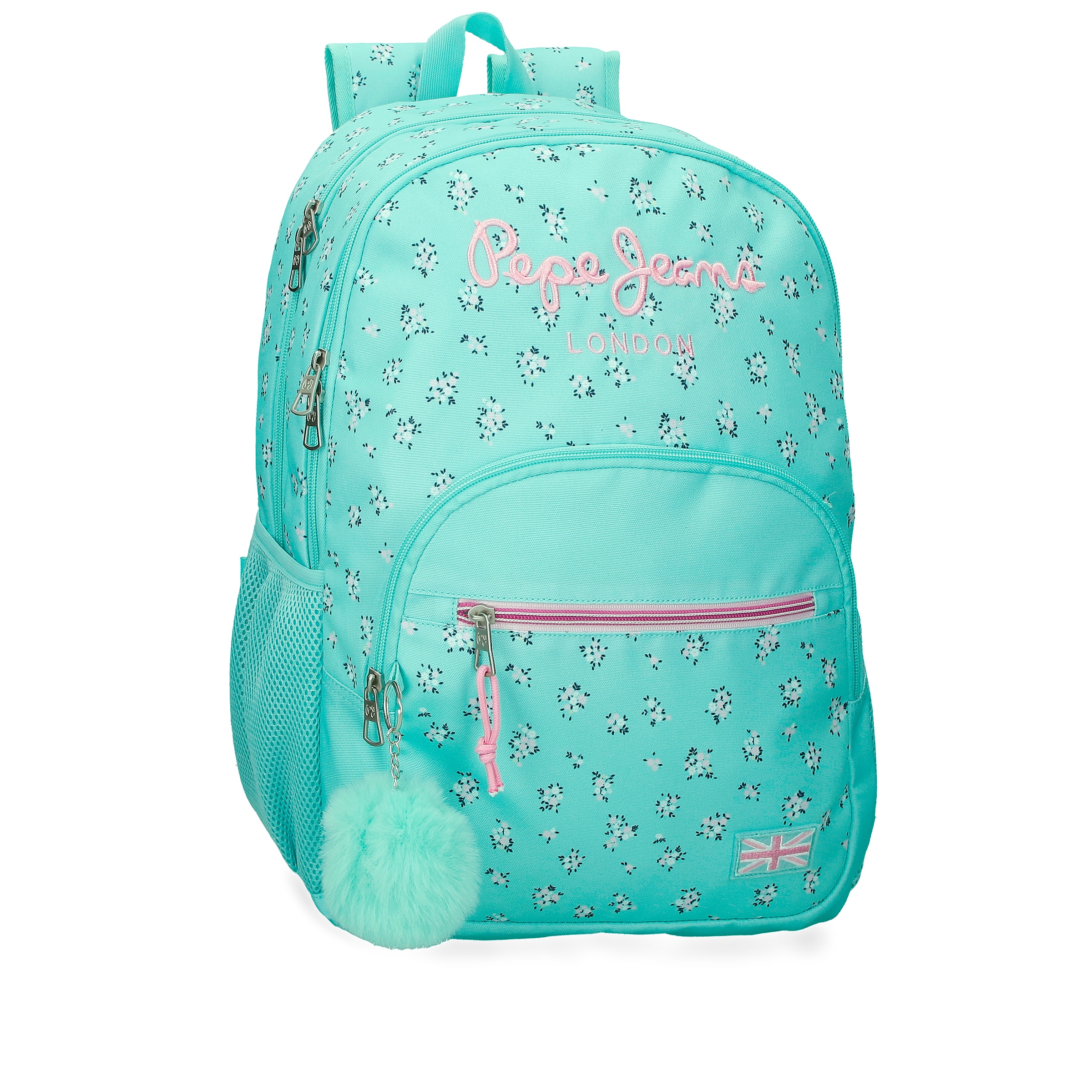 Imagem 0 de Mochila Escolar Pepe Jeans Nora de Dois Compartimentos 44cm com Bolsos Laterais