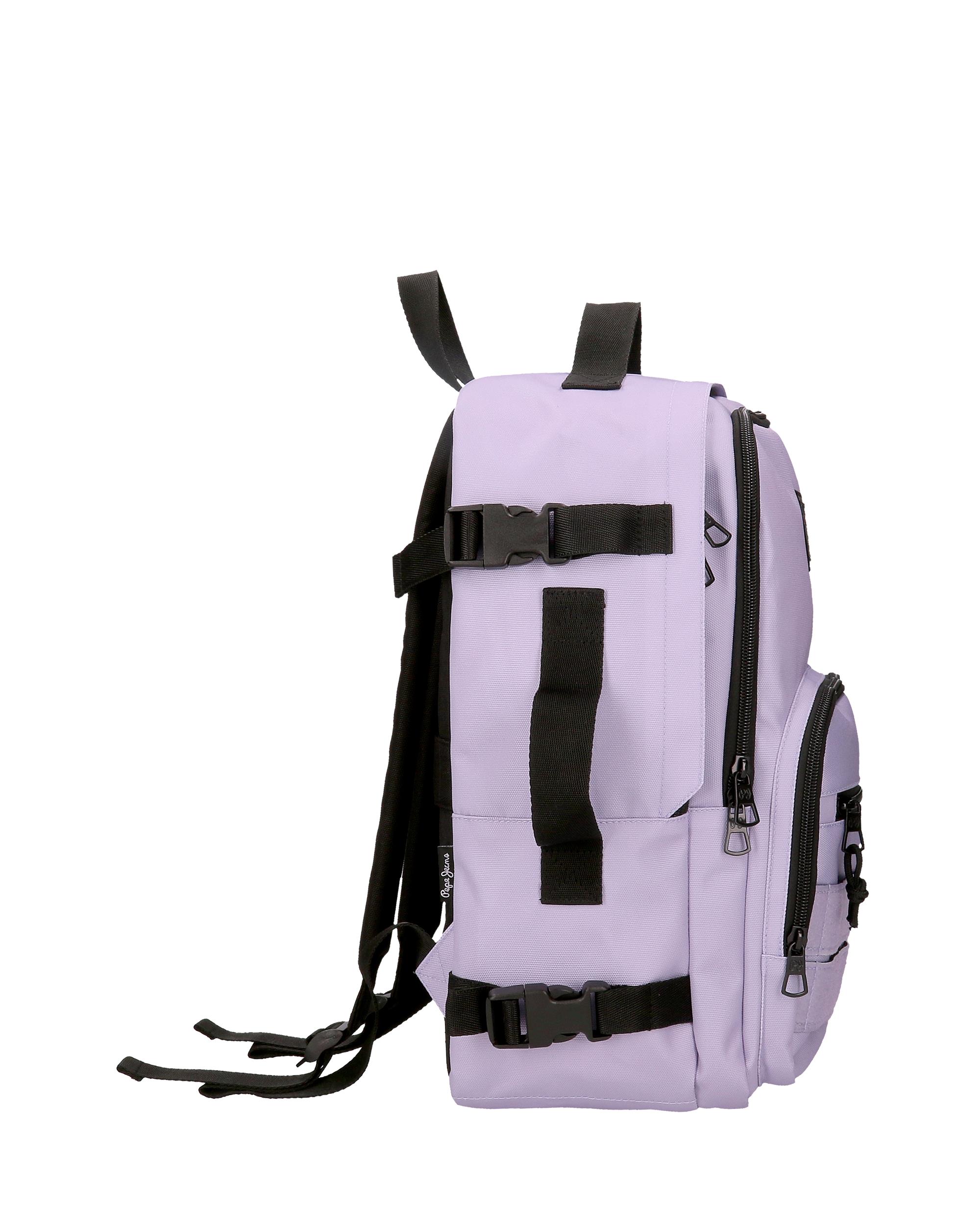 Mochila de Viagem Apta para Cabine 40cm Pepe Jeans Aris Colorful de Dois Compartimentos Roxo-2