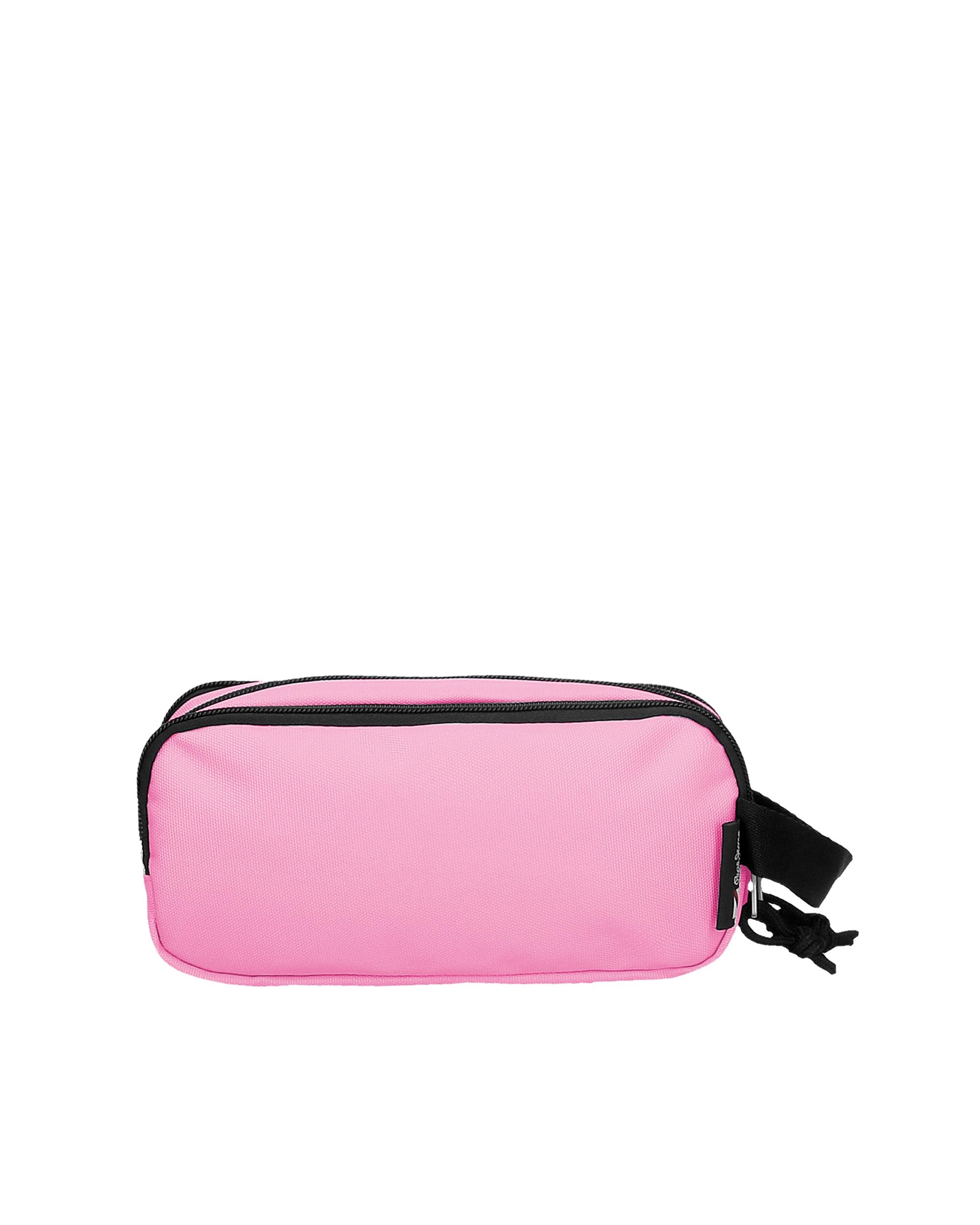 Estojo Pepe Jeans Aris Colorful Triplo Compartimento com Alça Lateral Rosa-3