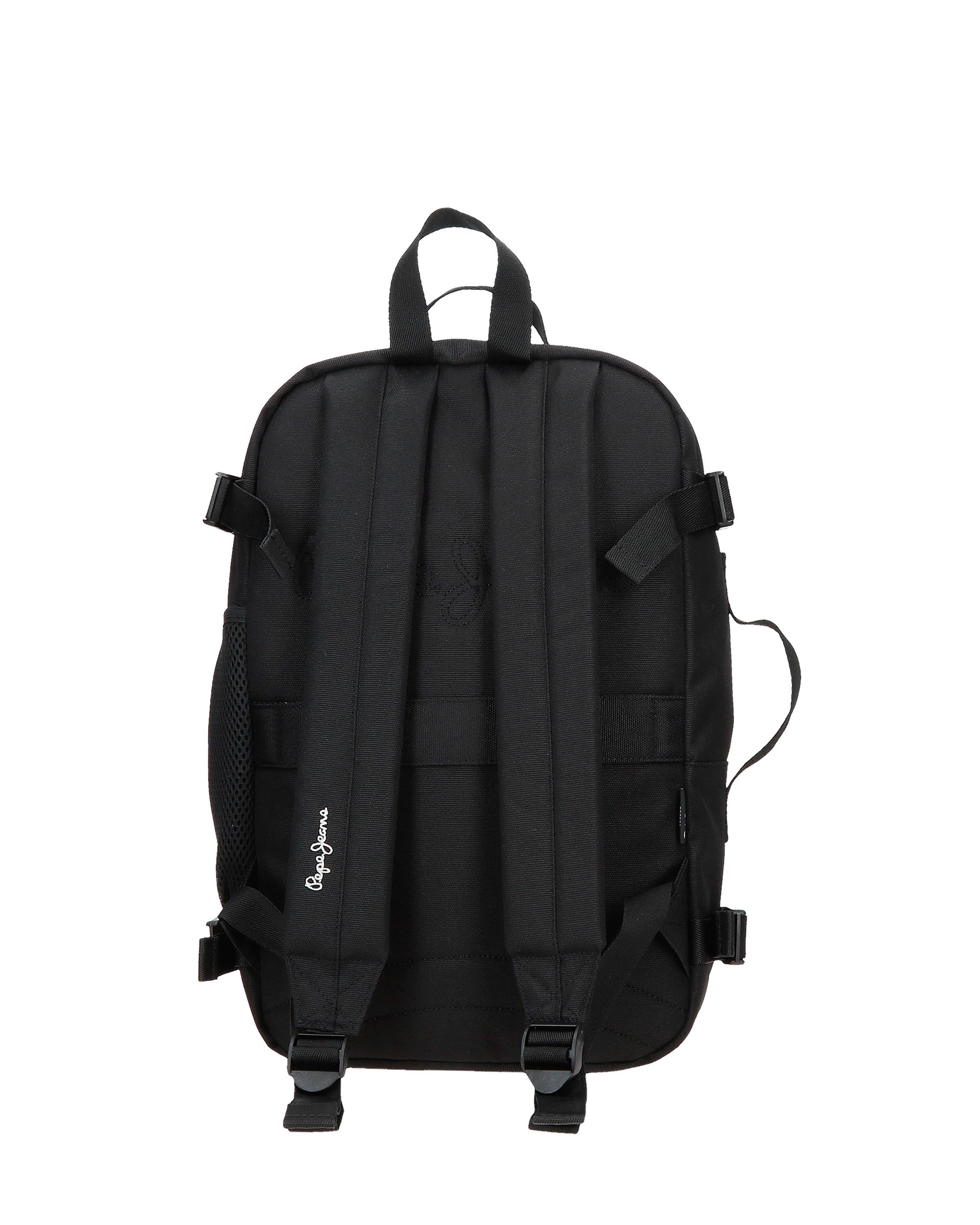 Mochila de Viagem Apta para Cabine 40cm Pepe Jeans Aris Evergreen Dois Compartimentos Preto-3