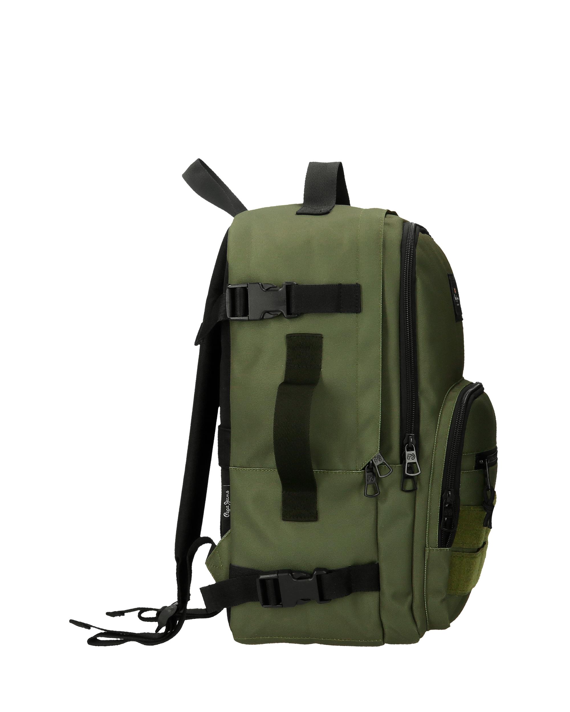 Mochila de Viagem Apta para Cabine 40cm Pepe Jeans Aris Evergreen Dois Compartimentos Verde-2