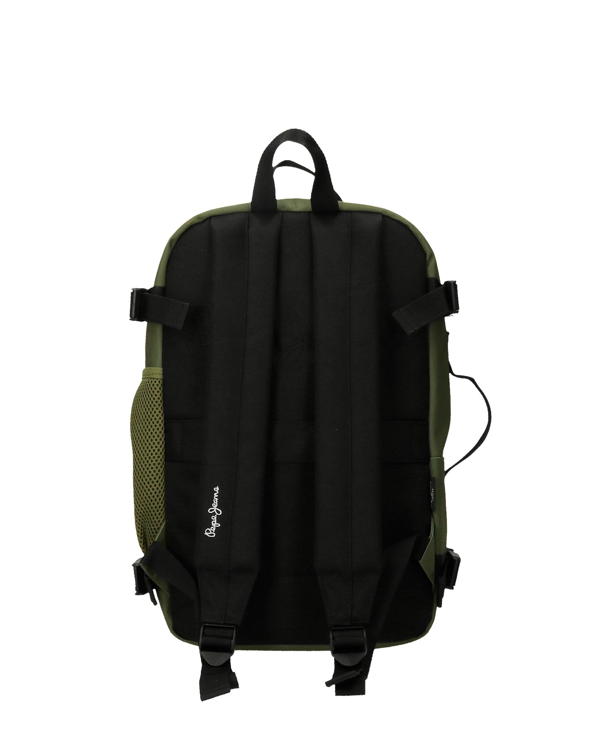 Mochila de Viagem Apta para Cabine 40cm Pepe Jeans Aris Evergreen Dois Compartimentos Verde-3