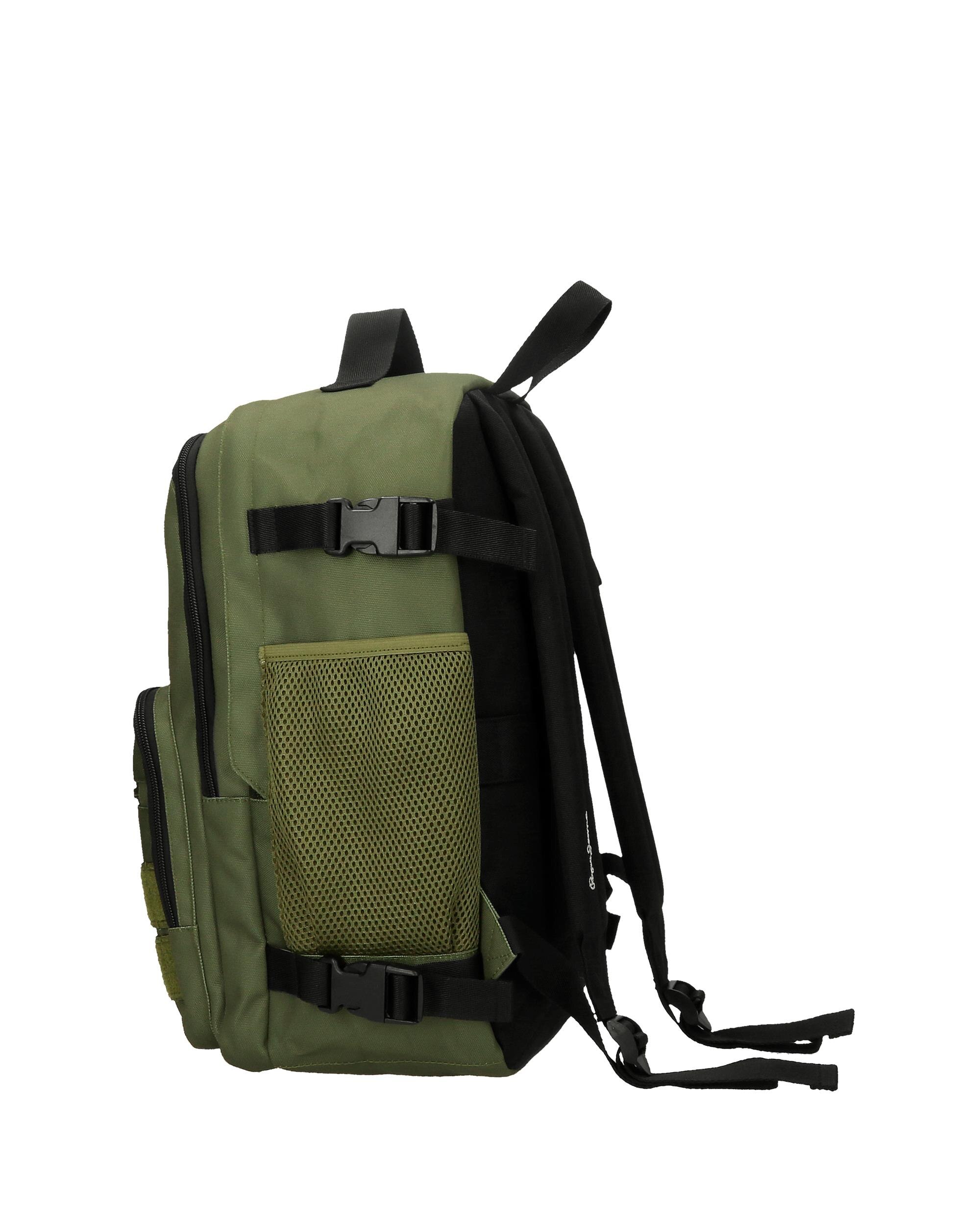 Mochila de Viagem Apta para Cabine 40cm Pepe Jeans Aris Evergreen Dois Compartimentos Verde-4