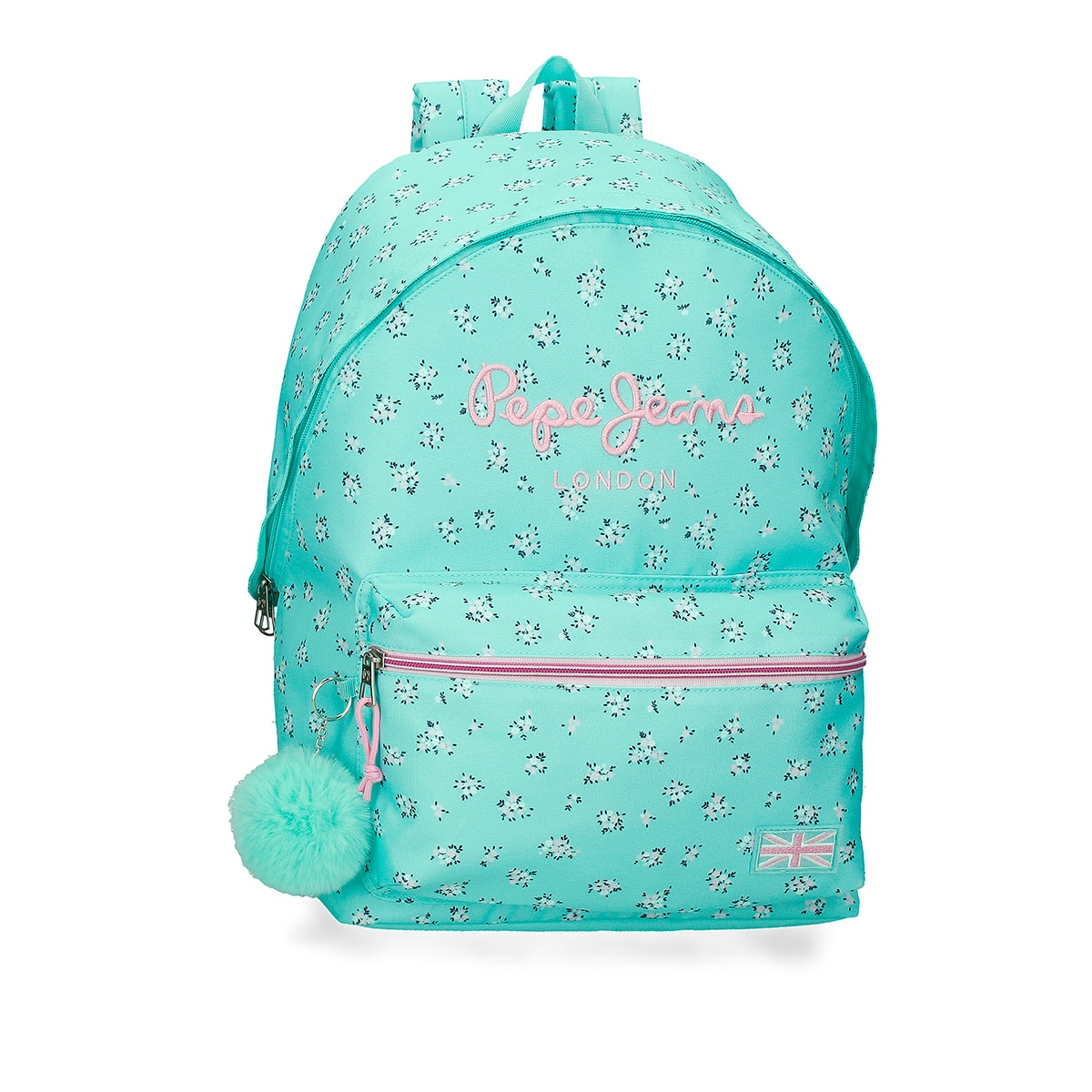Imagem 0 de Mochila Escolar Pepe Jeans Nora 44cm com Pompom Decorativo