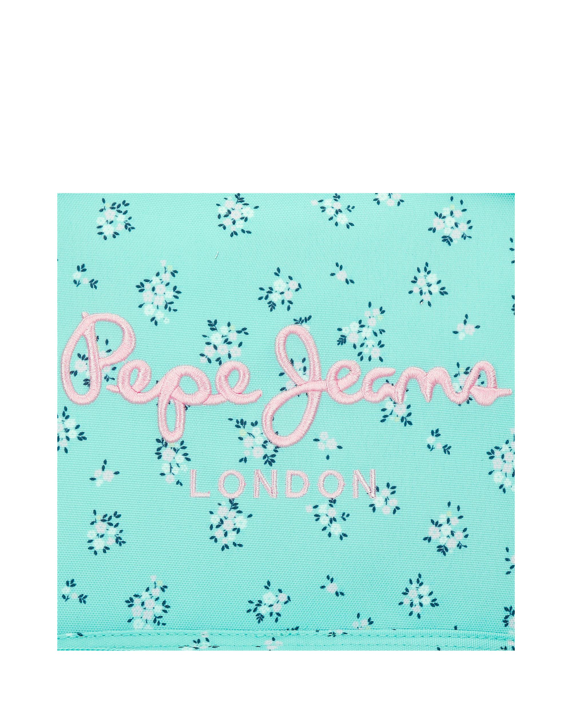 Mochila Escolar Pepe Jeans Nora 44cm com Pompom Decorativo Azul-6