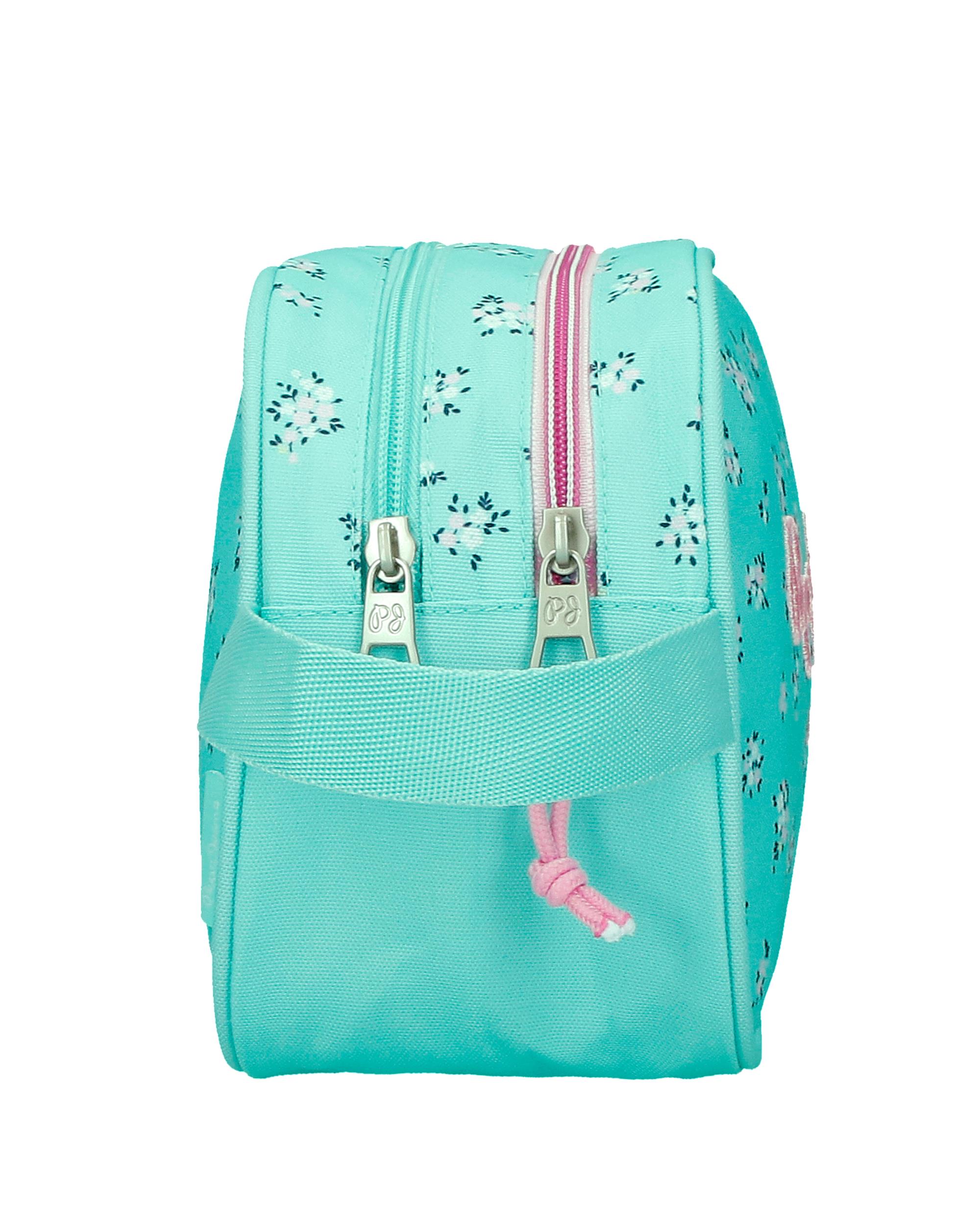 Necessaire Pepe Jeans Nora com Dois Compartimentos e Alça Lateral Azul-2