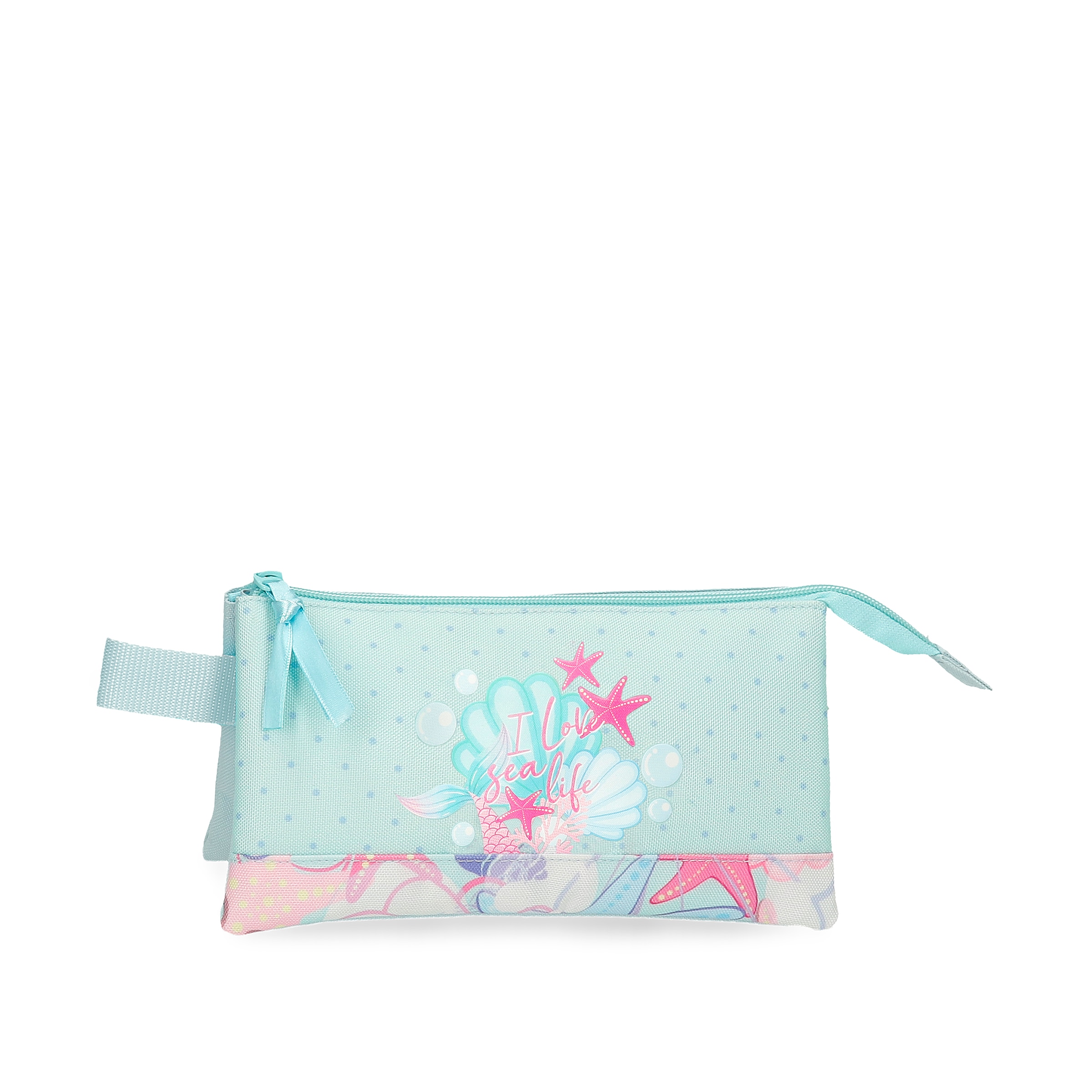 Imagem 0 de Estojo Movom I Love Sea Life Três Compartimentos com Alça Lateral