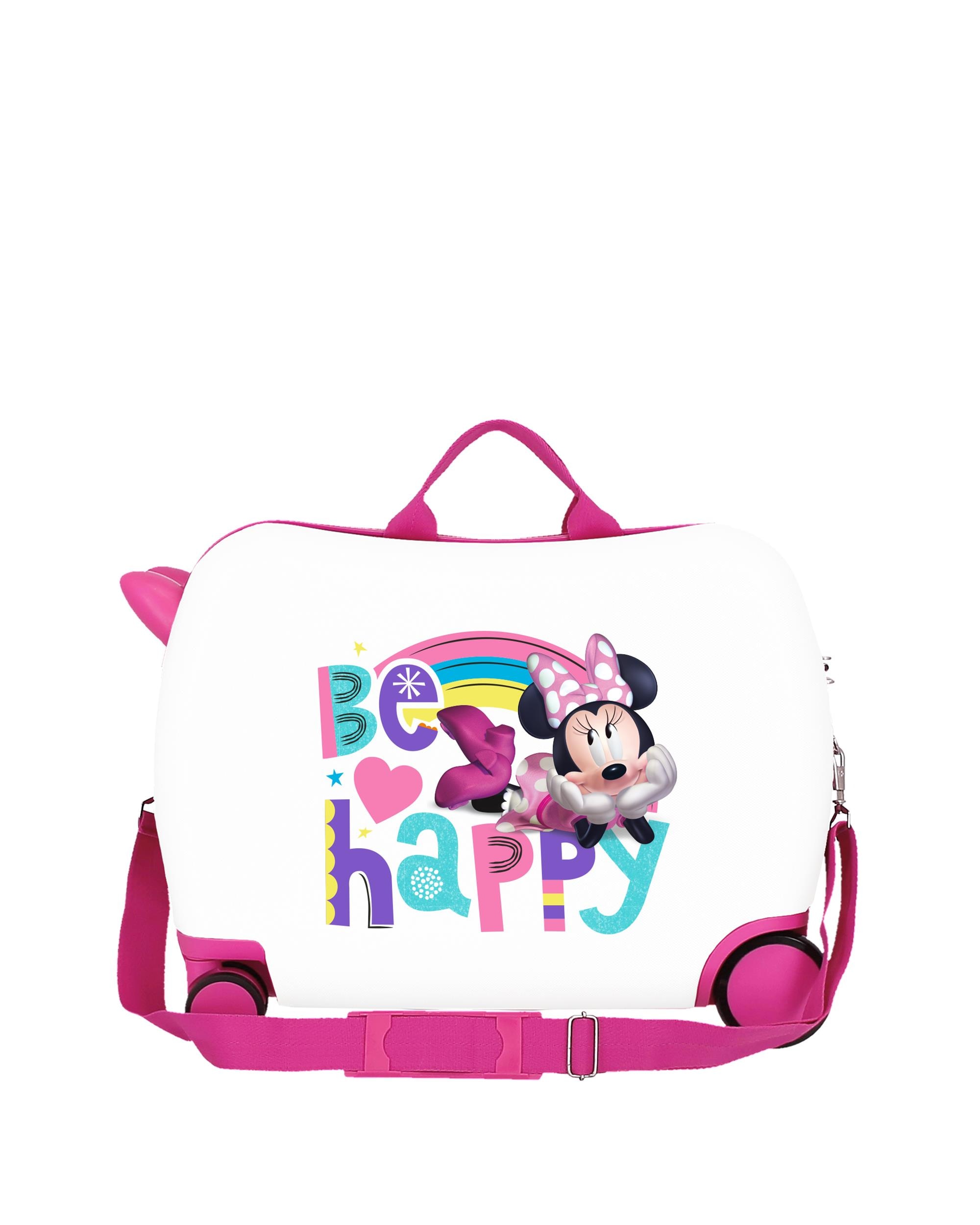 Necessaire de Viagem Infantil 2 Rodas Multidirecionais 50 Cm Mickey & Minnie Luggage Abs Rígido com Capacidade de 34l Azul-3