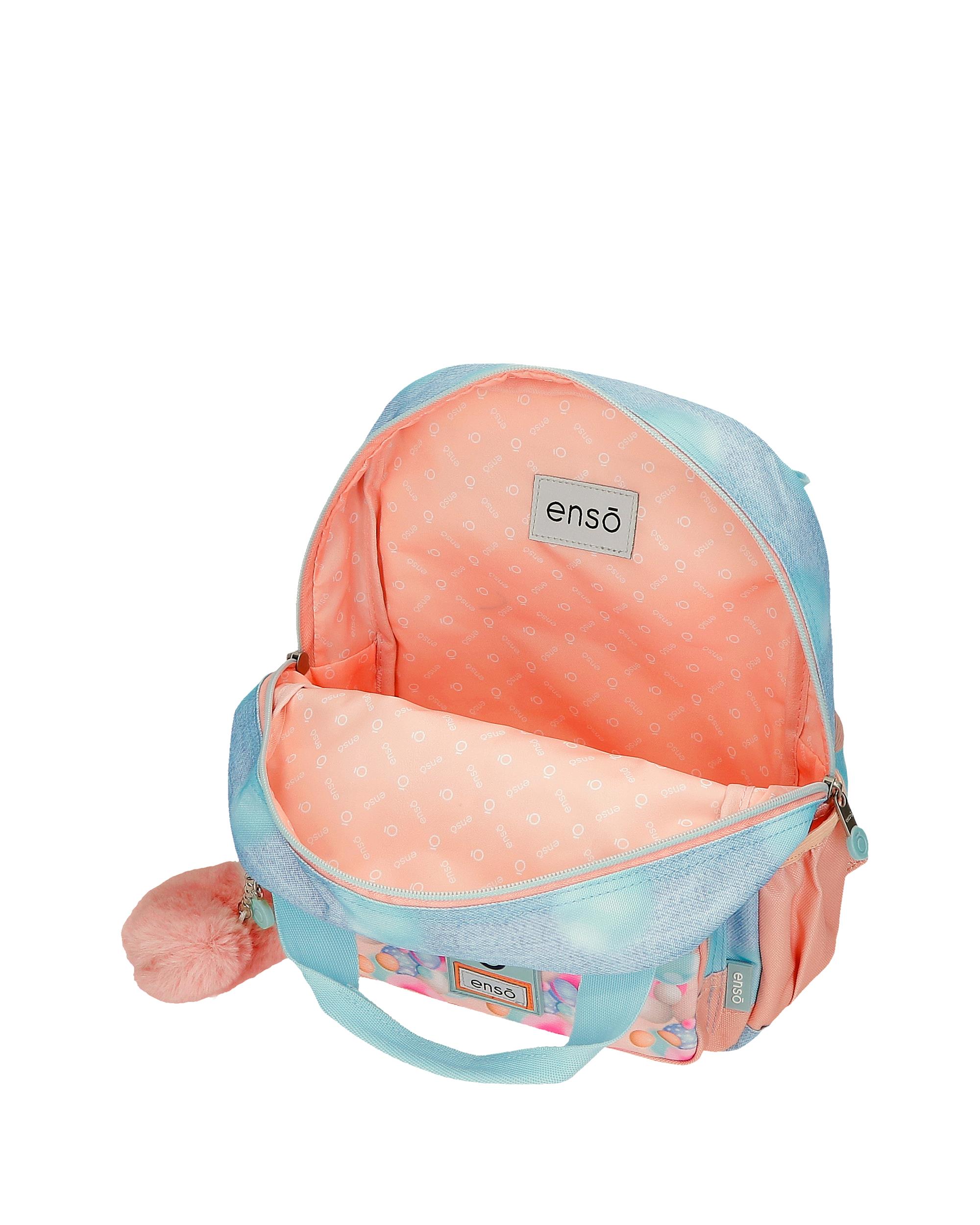 Mochila Escolar Enso Bubbles de 28cm com Alça Superior Multicolor-4