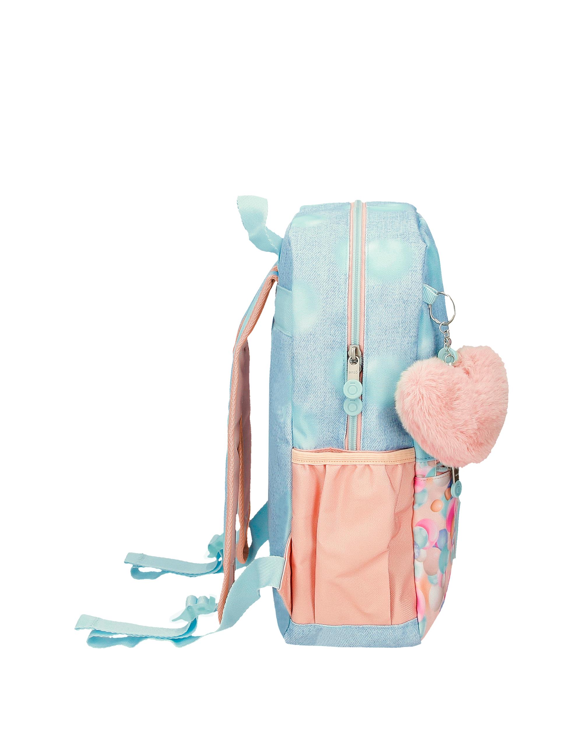Mochila Escolar Enso Bubbles de 32cm com Bolsos Frontais Multicolor-2