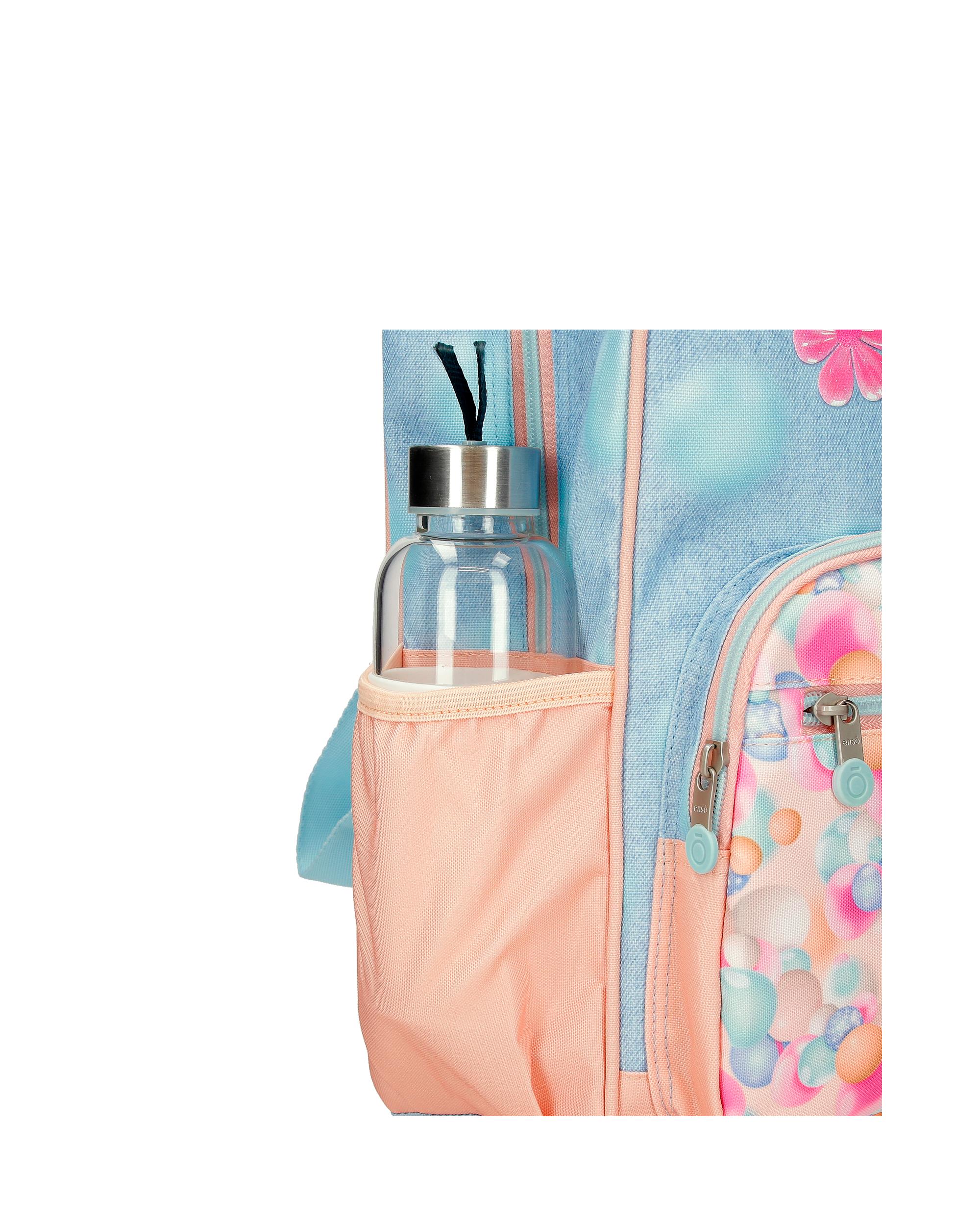 Mochila Escolar Enso Bubbles de 32cm com Bolsos Frontais Multicolor-5
