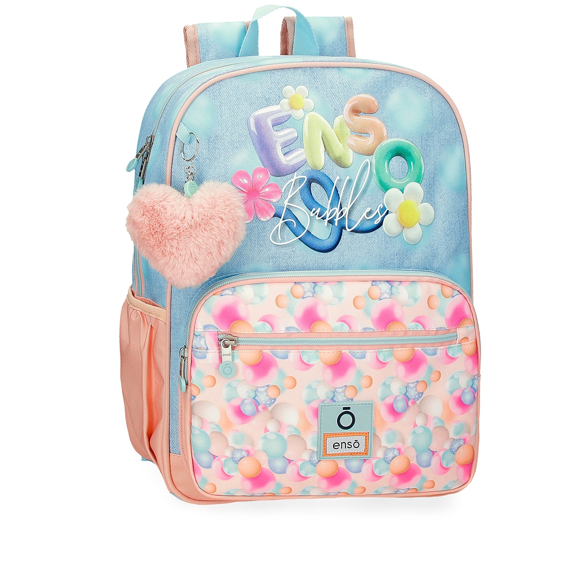 Mochila Escolar Enso Bubbles de 38cm com Bolsos Laterais Multicolor-1