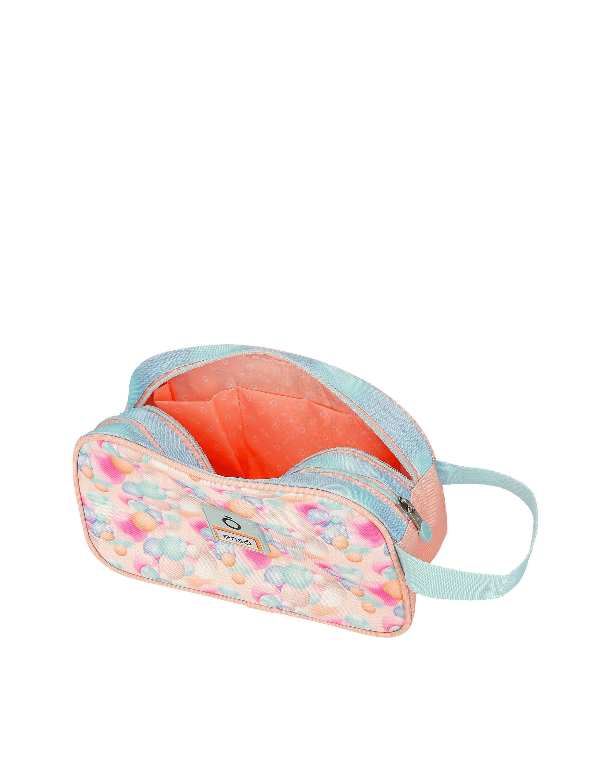 Necessaire Enso Bubbles de Dois Compartimentos com Alça Lateral Multicolor-5
