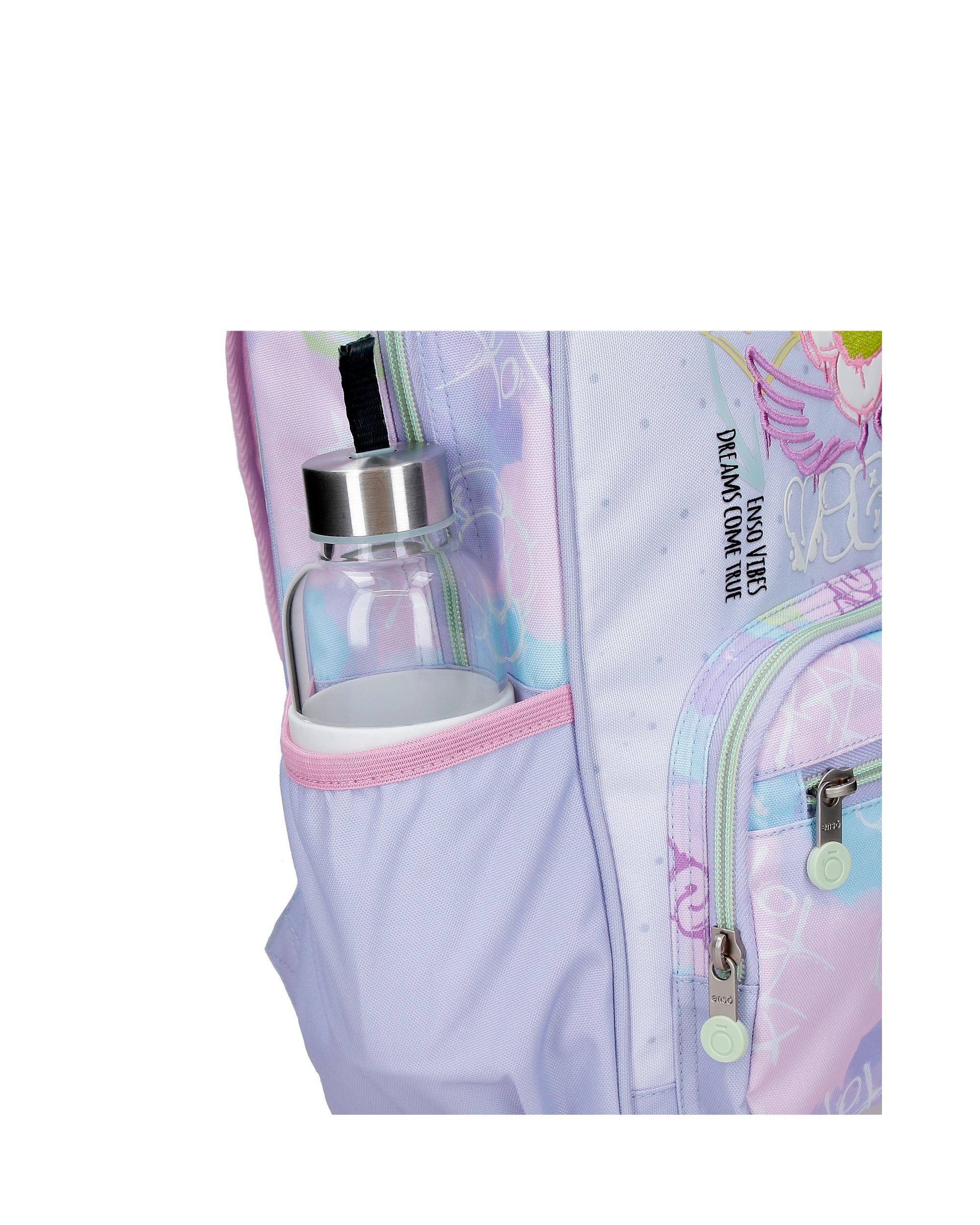 Mochila Escolar Enso New Vibes de 28cm Adaptável a Carro com Alça Superior Rosa-6